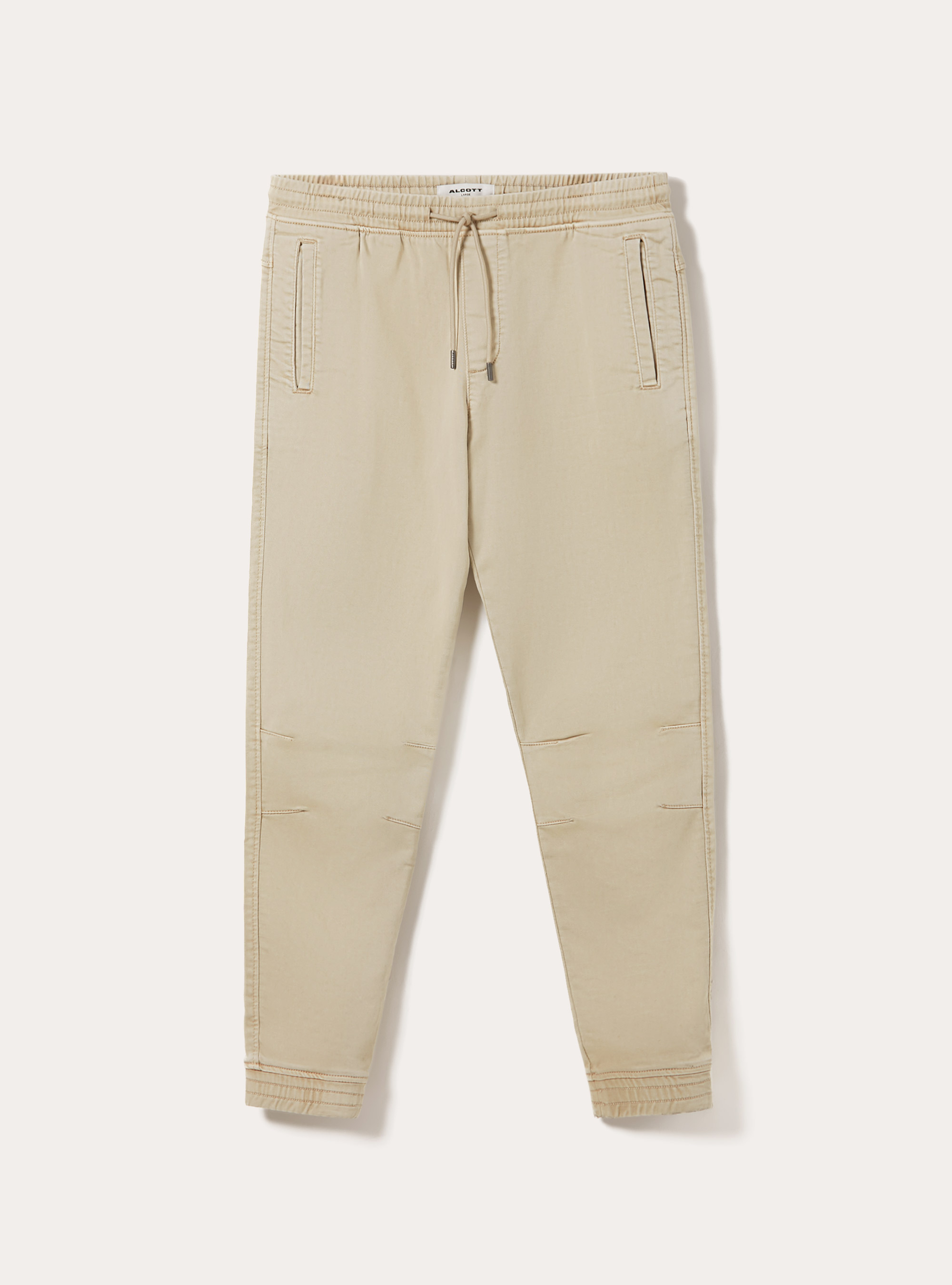 Pantalon jogger en coton, BG3 BEIGE LIGHT