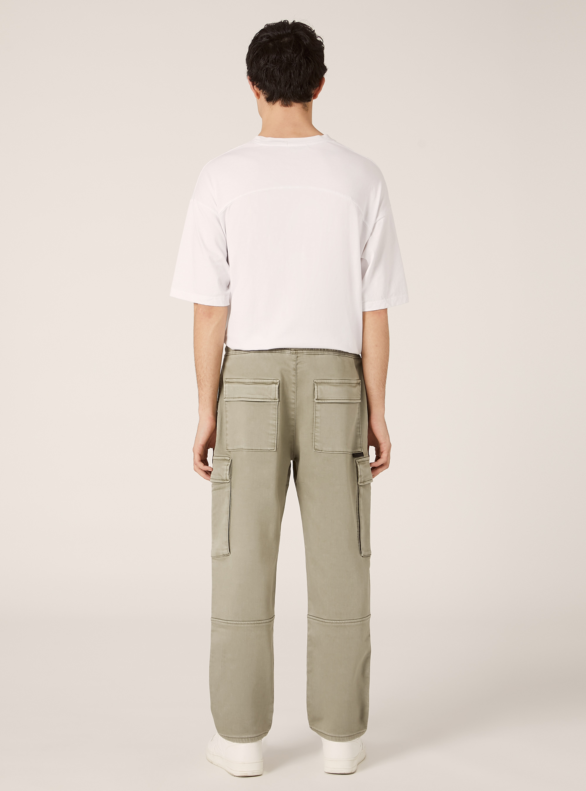 Pantalon cargo avec taille &eacute;lastiqu&eacute;e, KY2 KAKY MEDIUM