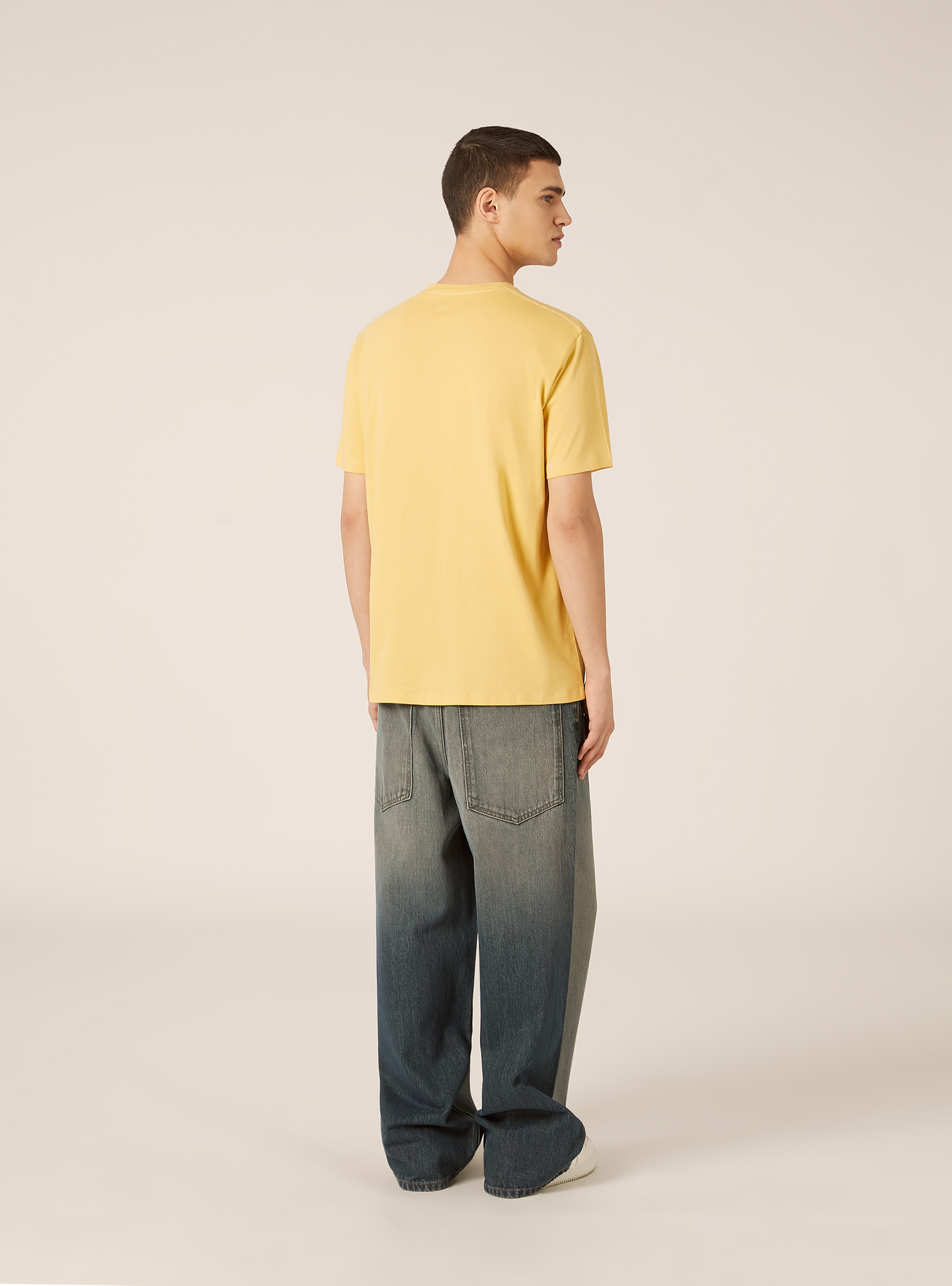 Basic Cotton T-Shirt, YE2 YELLOW MEDIUM