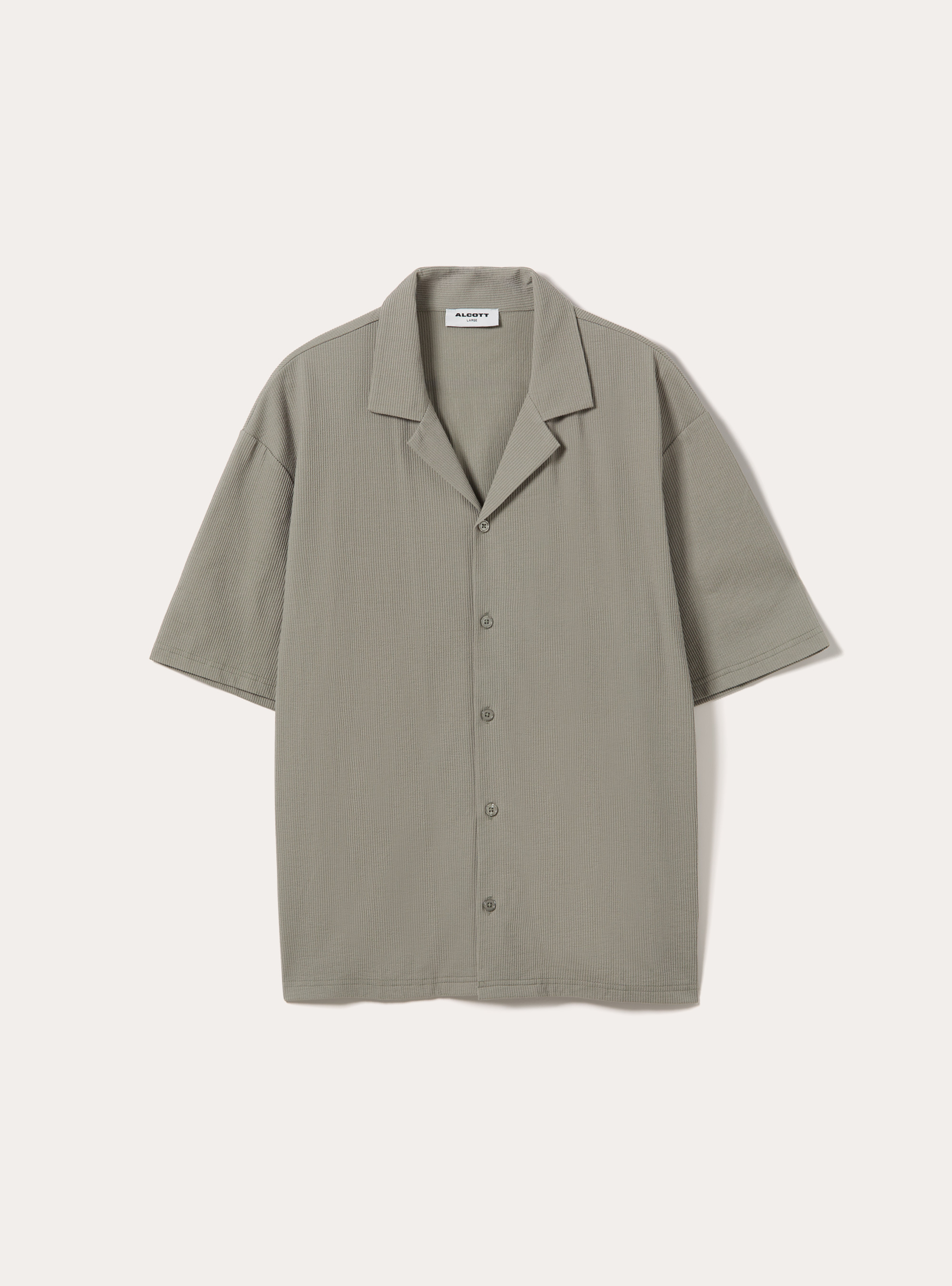 Knit Regular Fit Bowling Shirt, SG3 SAGE LIGHT