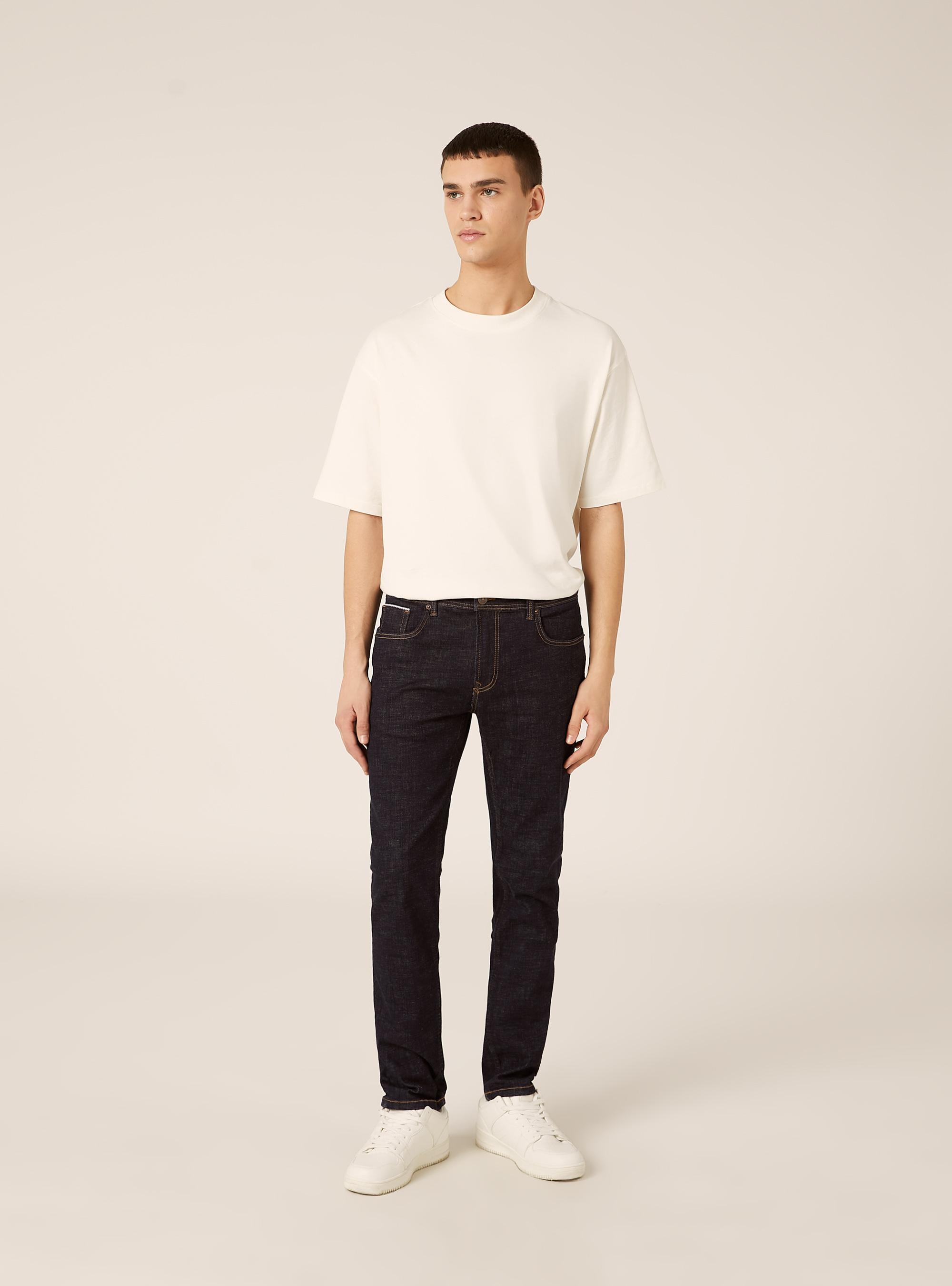 Skinny fit jeans, D001 DEEP BLUE