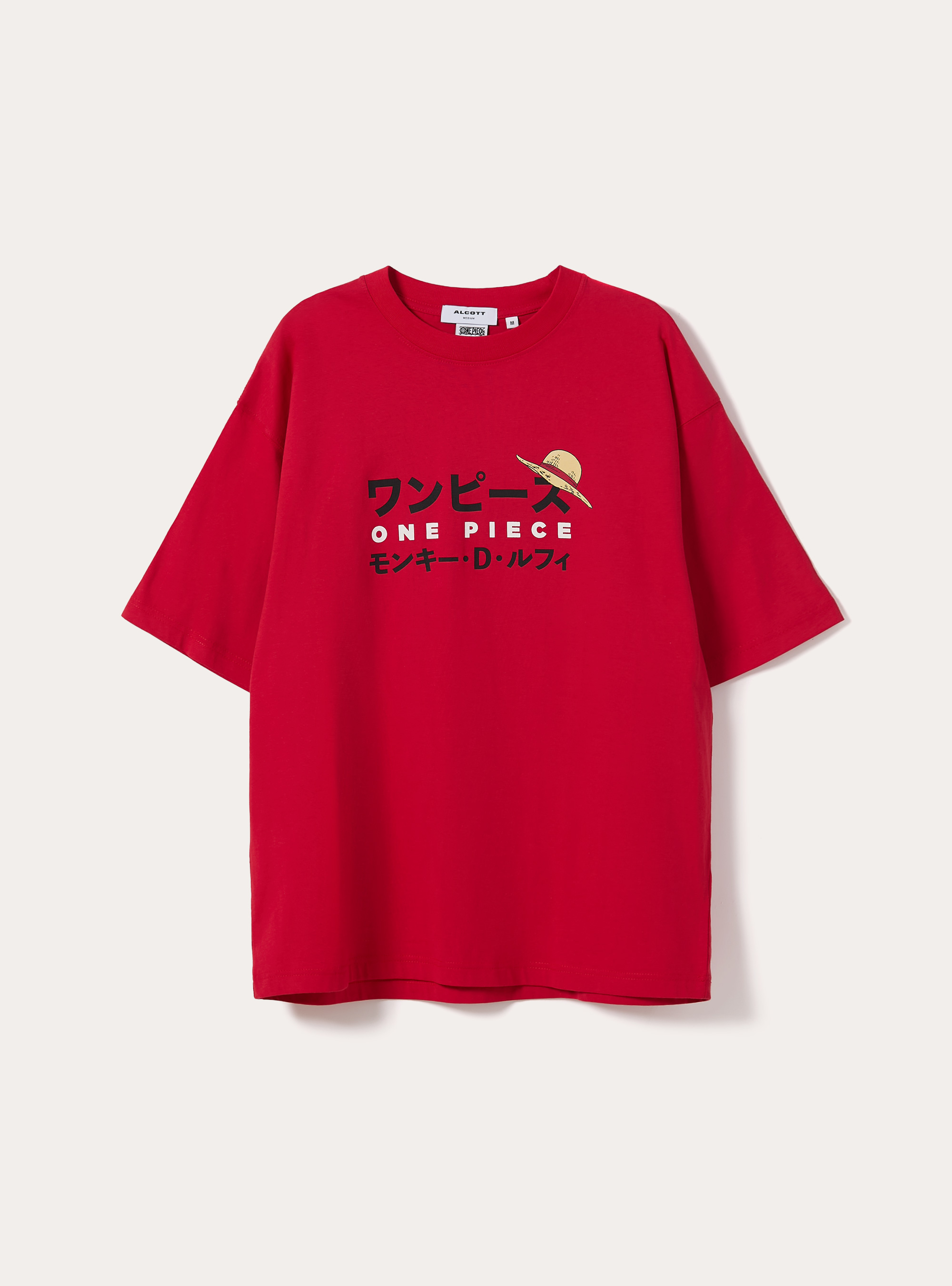 Camiseta de corte recto One Piece / Alcott, RD2 RED MEDIUM