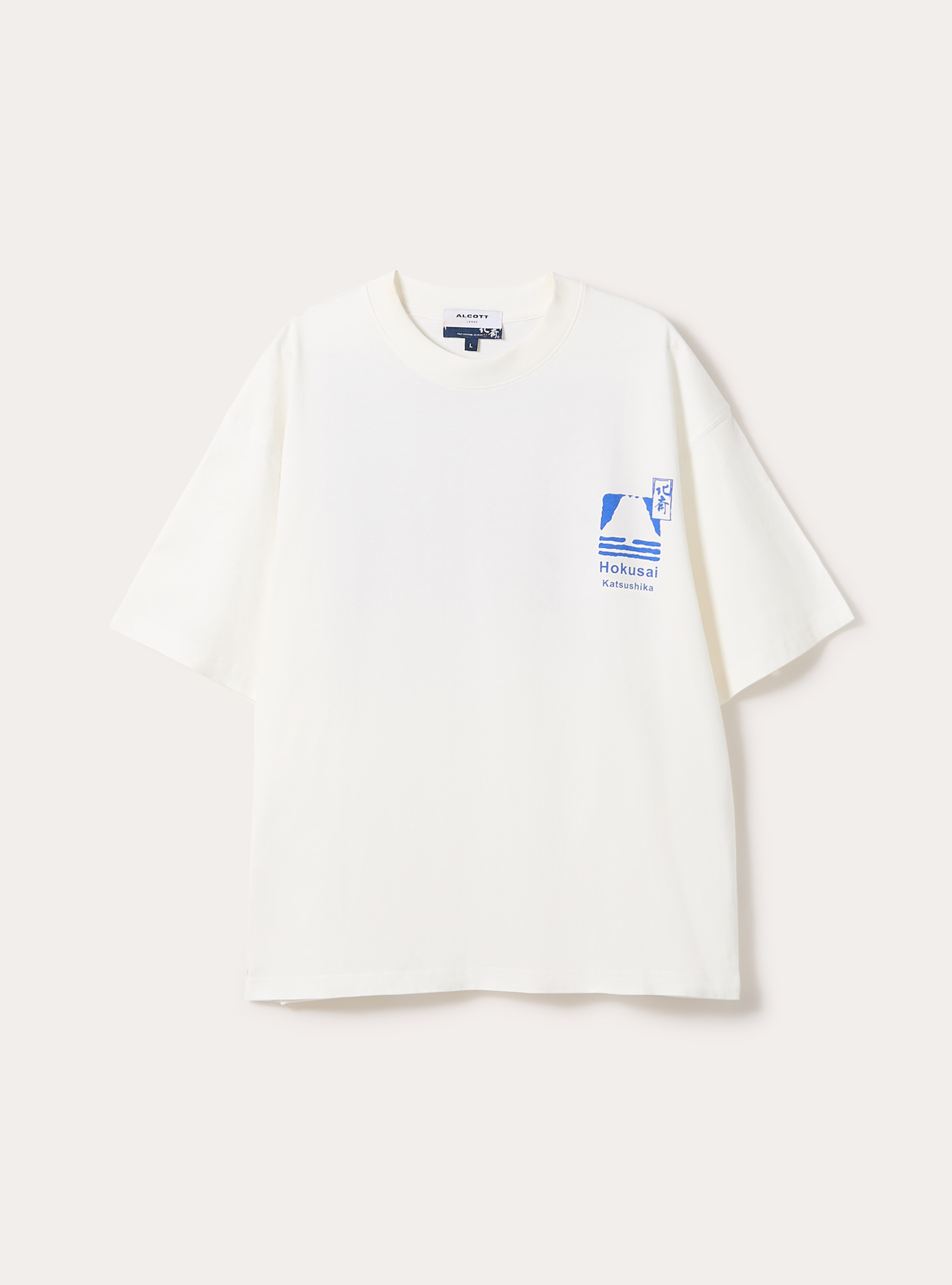 T-Shirt mit gerader Passform Katsushika Hokusai / Alcott, WH2 WHITE