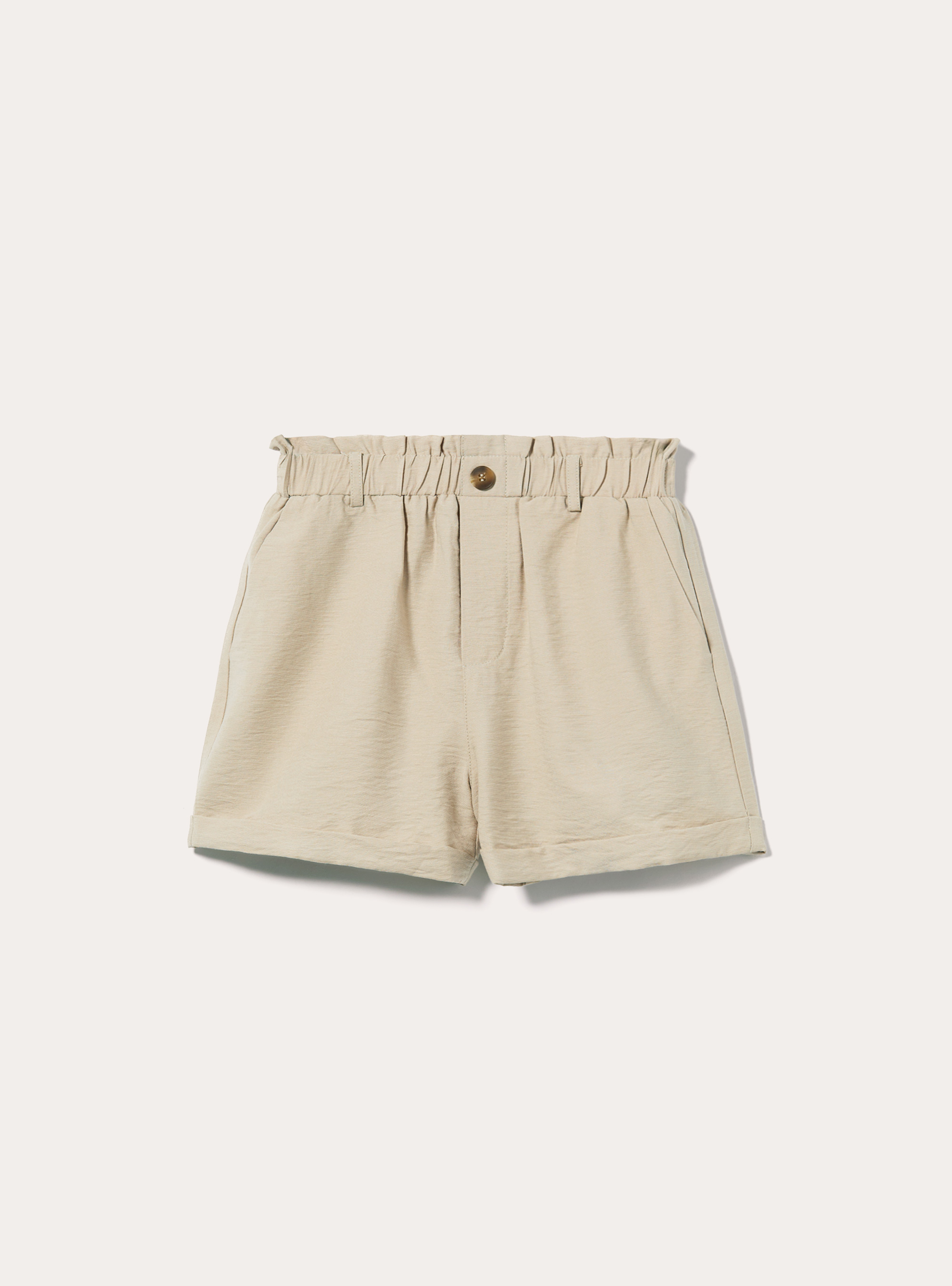 Pantalones cortos con cintura el&aacute;stica, BG2 BEIGE MEDIUM
