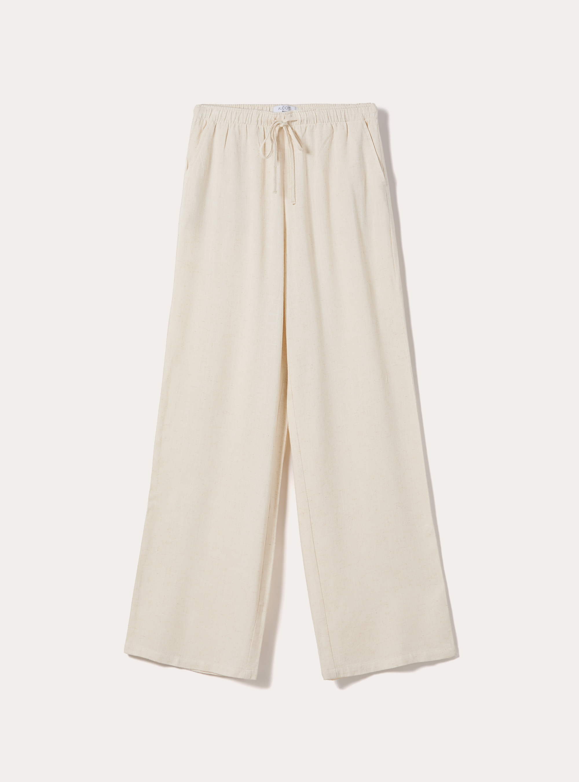 Linen-blend palazzo pants, MBG3 BEIGE MEL LIGHT