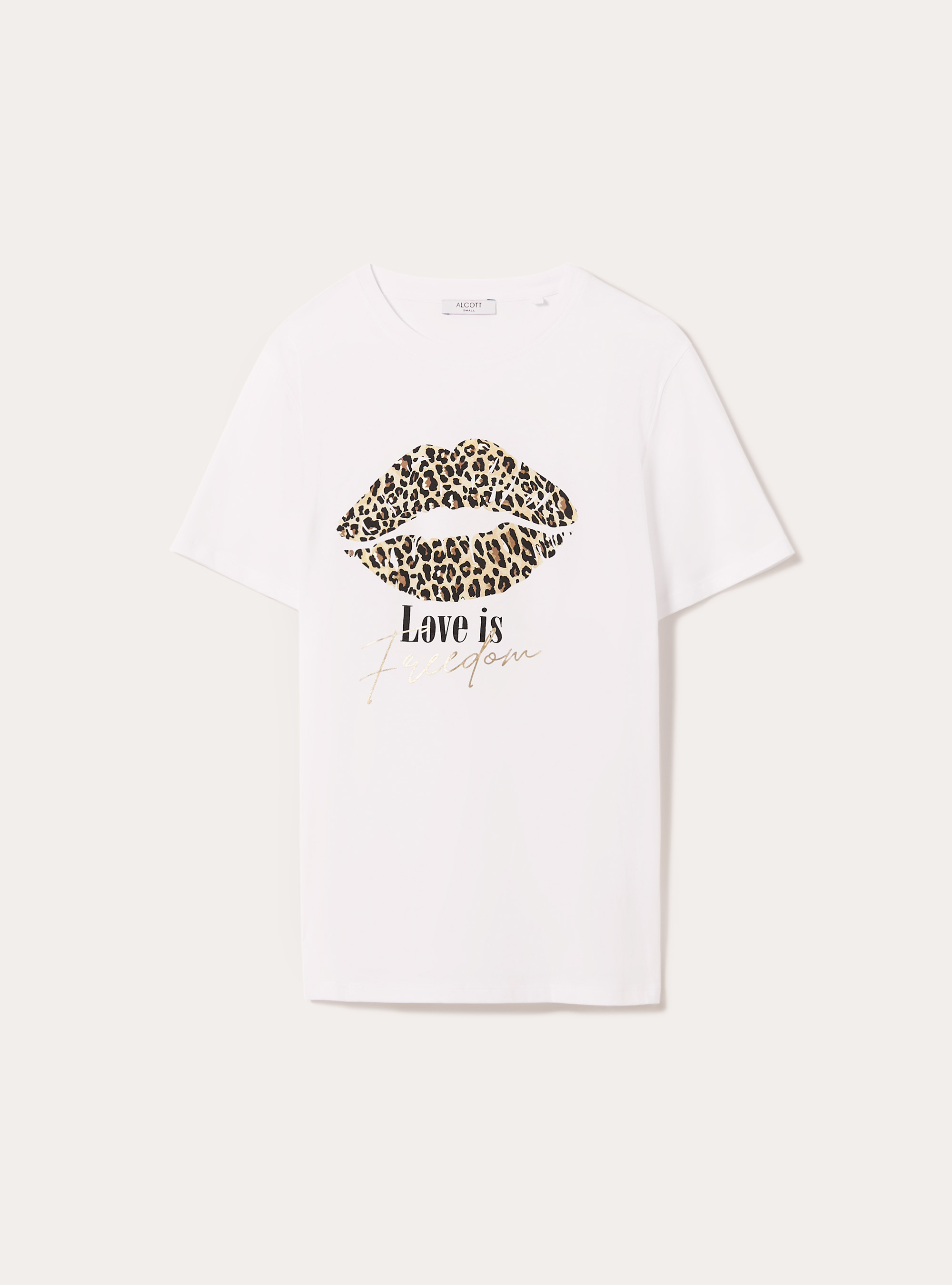 Camiseta con estampado met&aacute;lico, WH3 WHITE