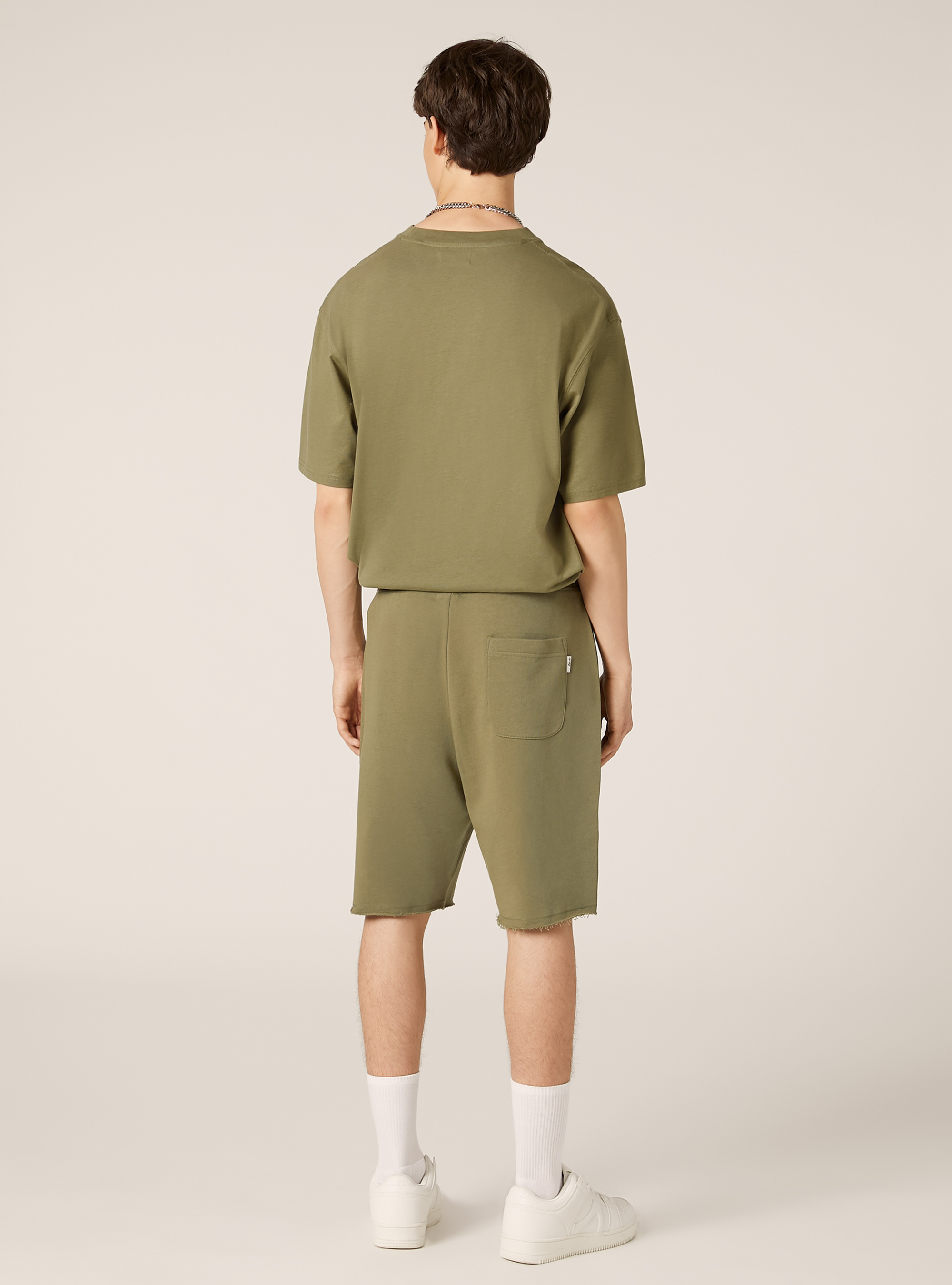 Bermuda jogger de algod&oacute;n, KY2 KAKY MEDIUM