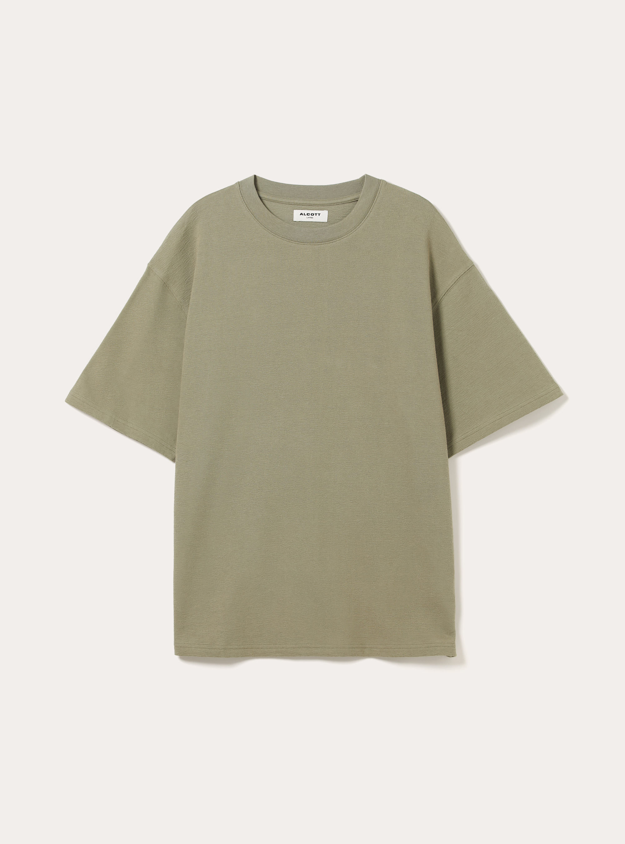 Textured cotton T-shirt, KY2 KAKY MEDIUM