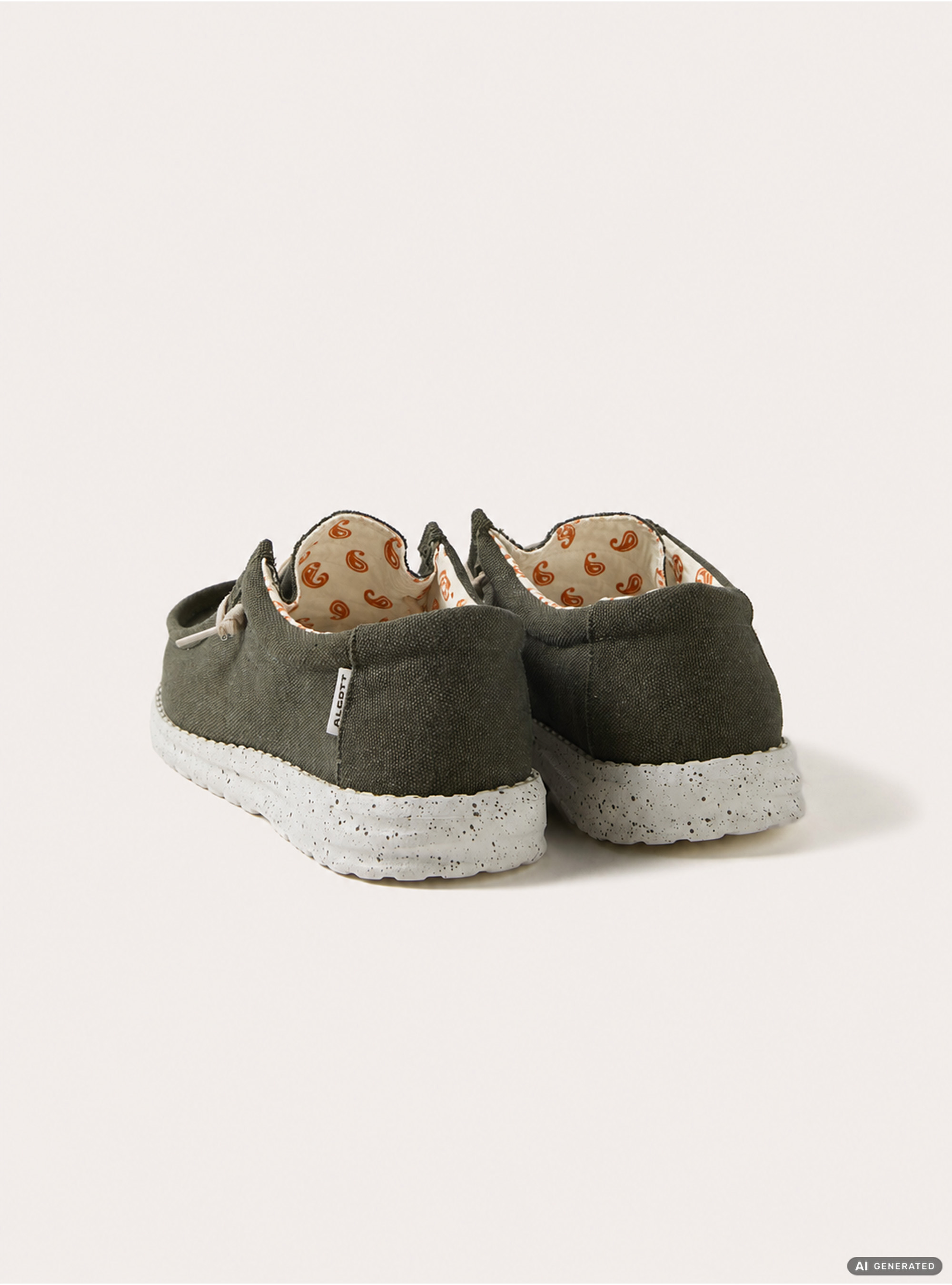 Scarpe Mocassino in Tela con Lacci, KAKY MEDIO