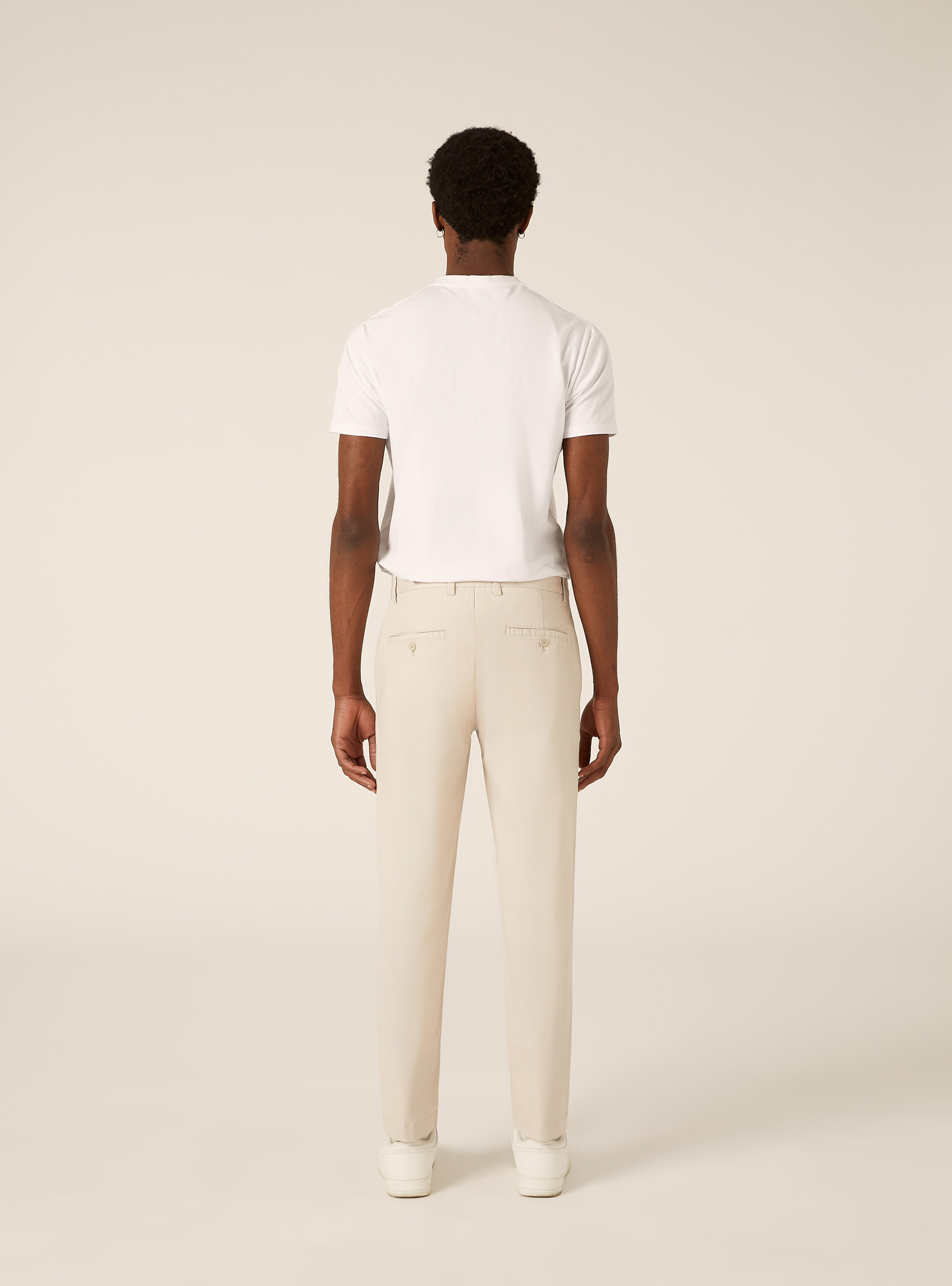 Pantaloni chino slim fit, CREMA CHIARO