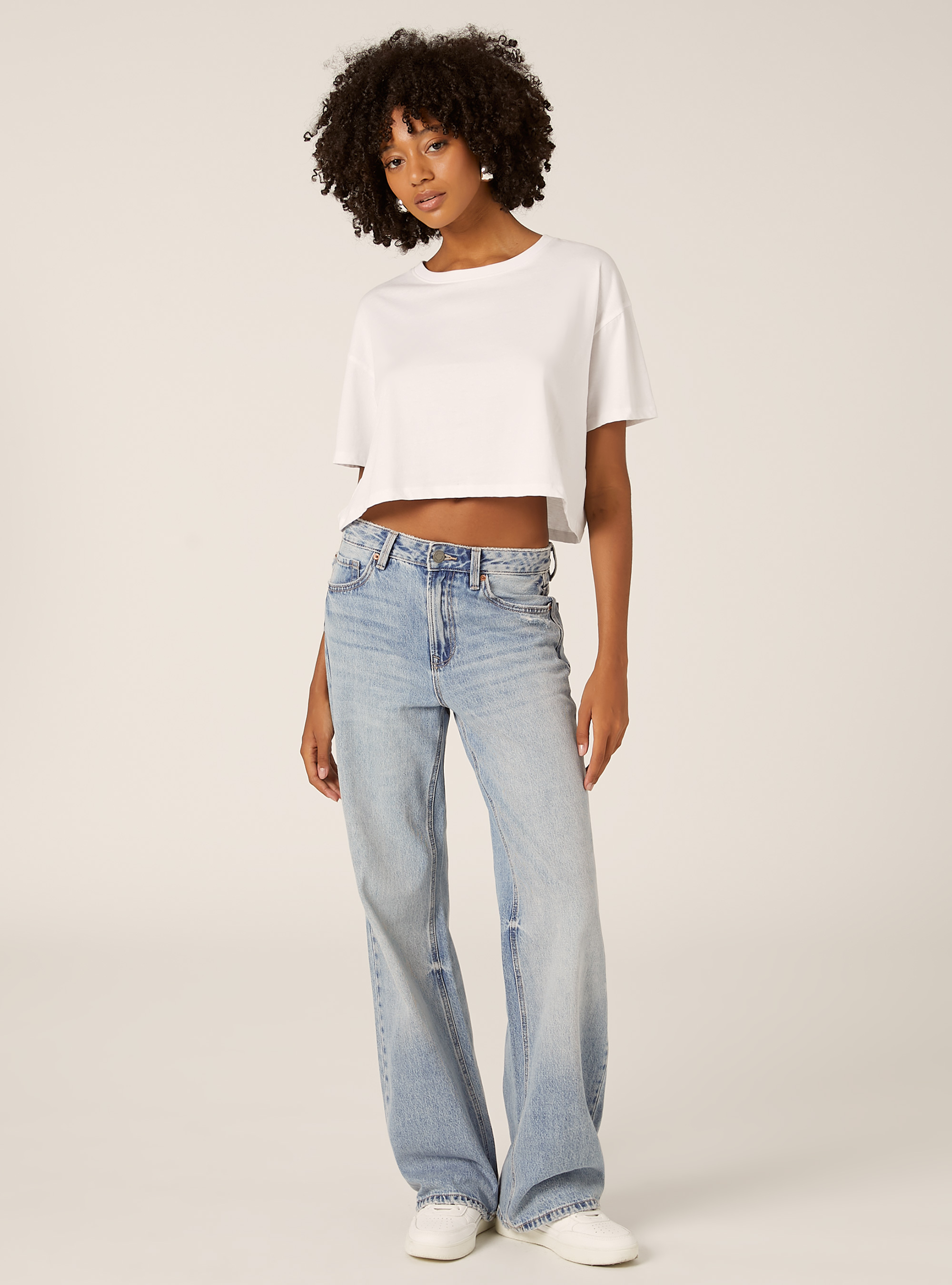 Jeans straight wide fit, D006 AZURE