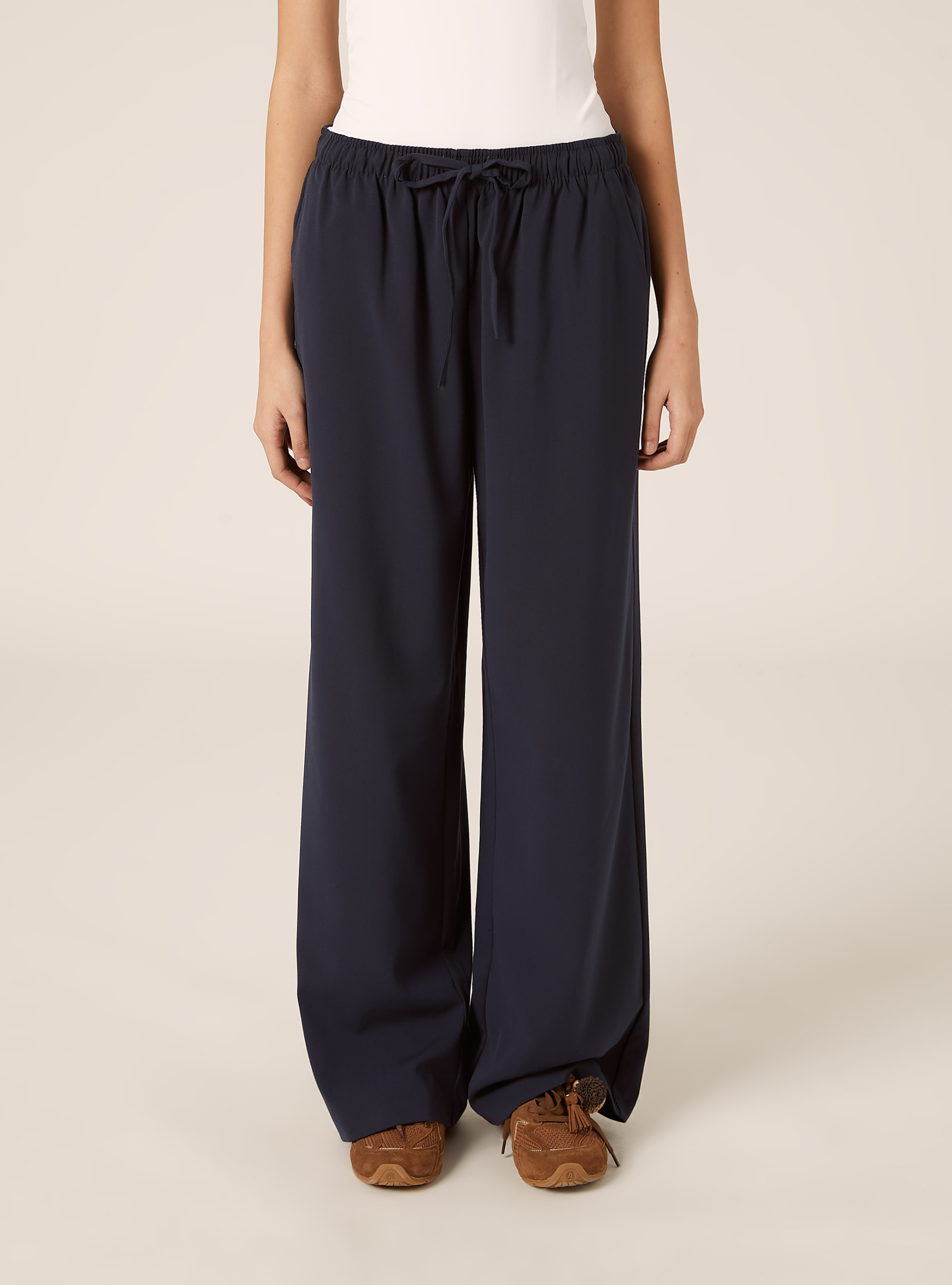 Pantalon &eacute;l&eacute;gant avec cordon de serrage, NA2 NAVY MEDIUM