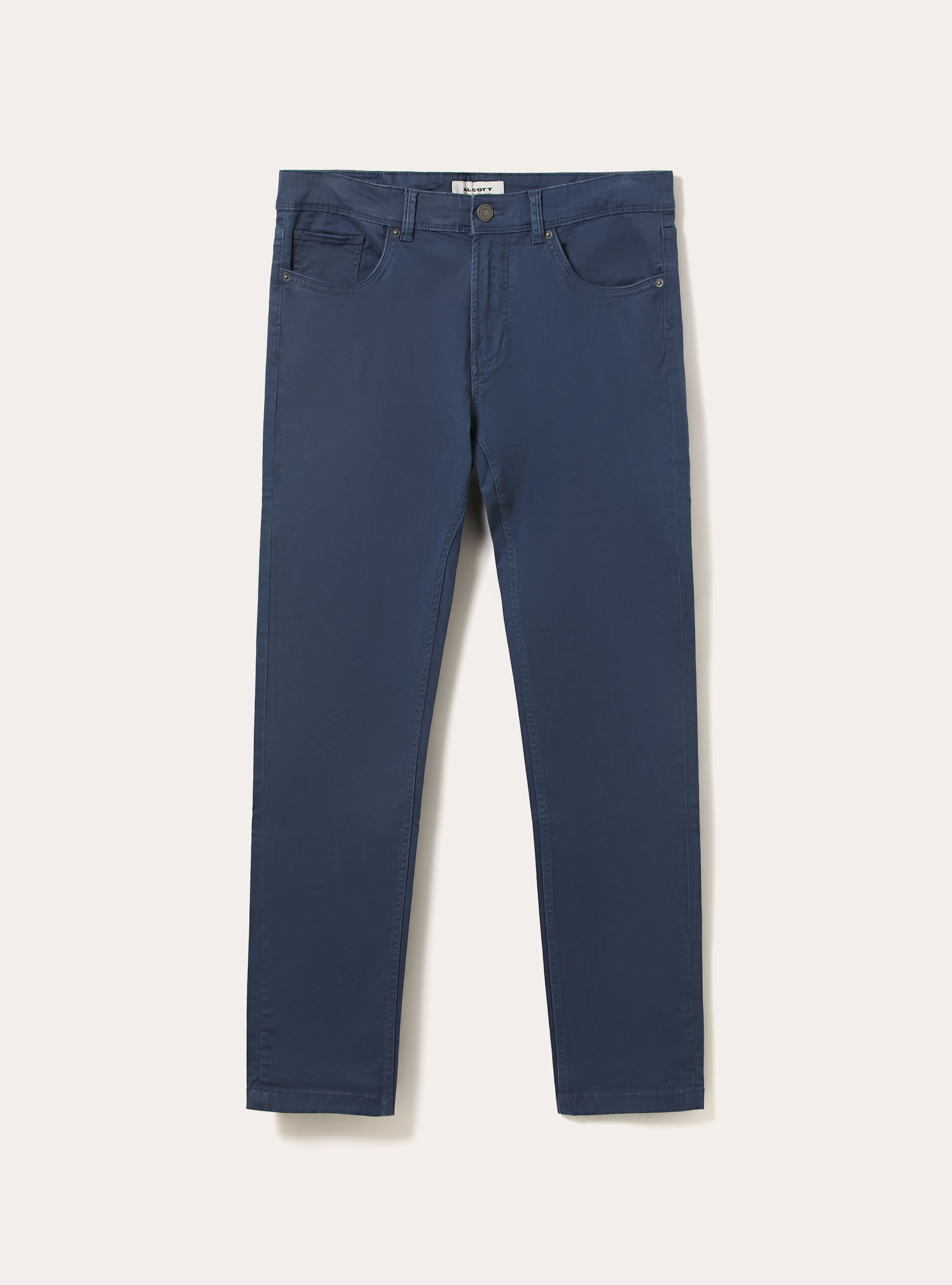 Slim fit cotton trousers, BL2 BLUE MEDIUM