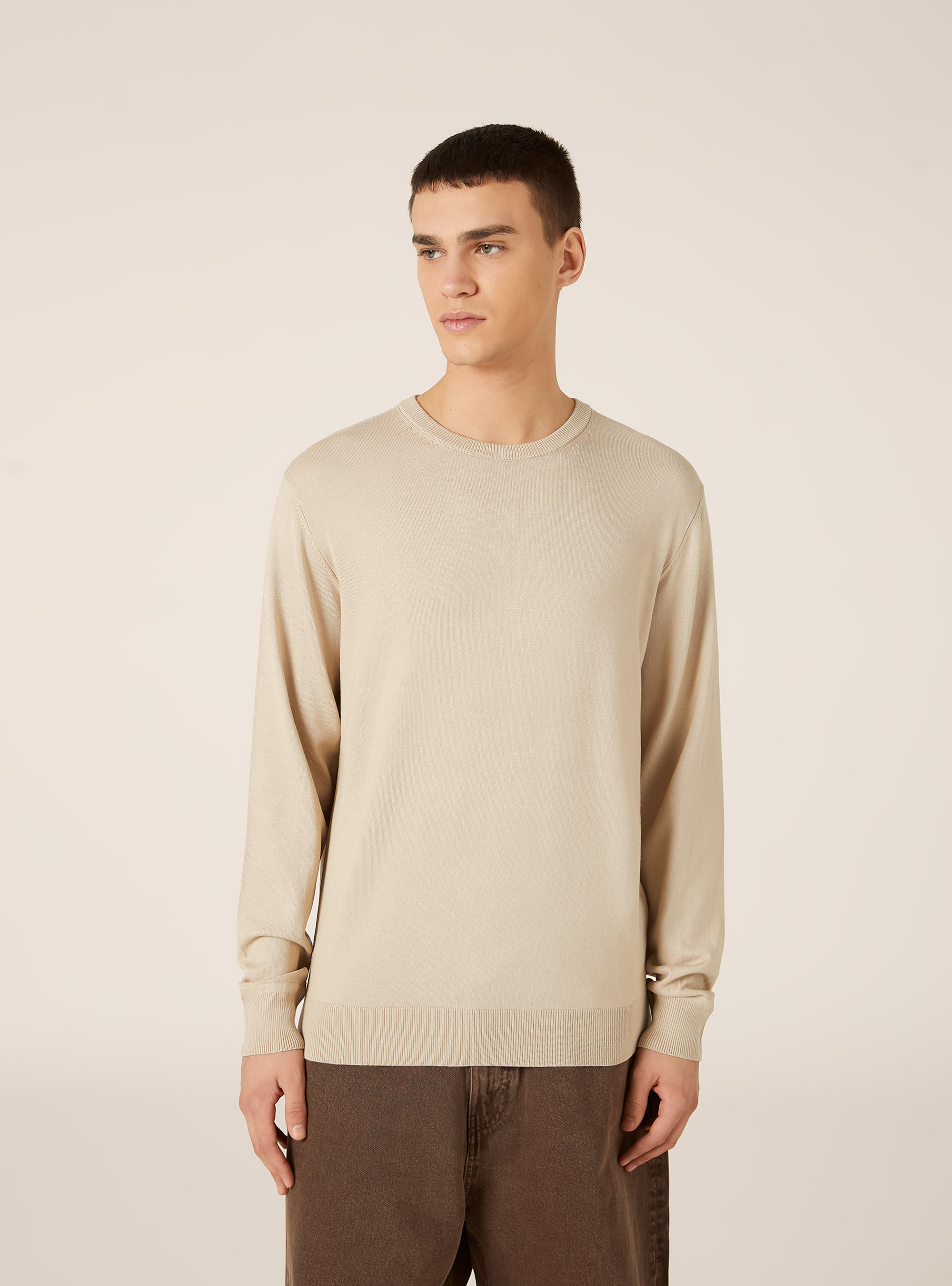 Pullover in sustainable Ecovero viscose, BG2 BEIGE MEDIUM