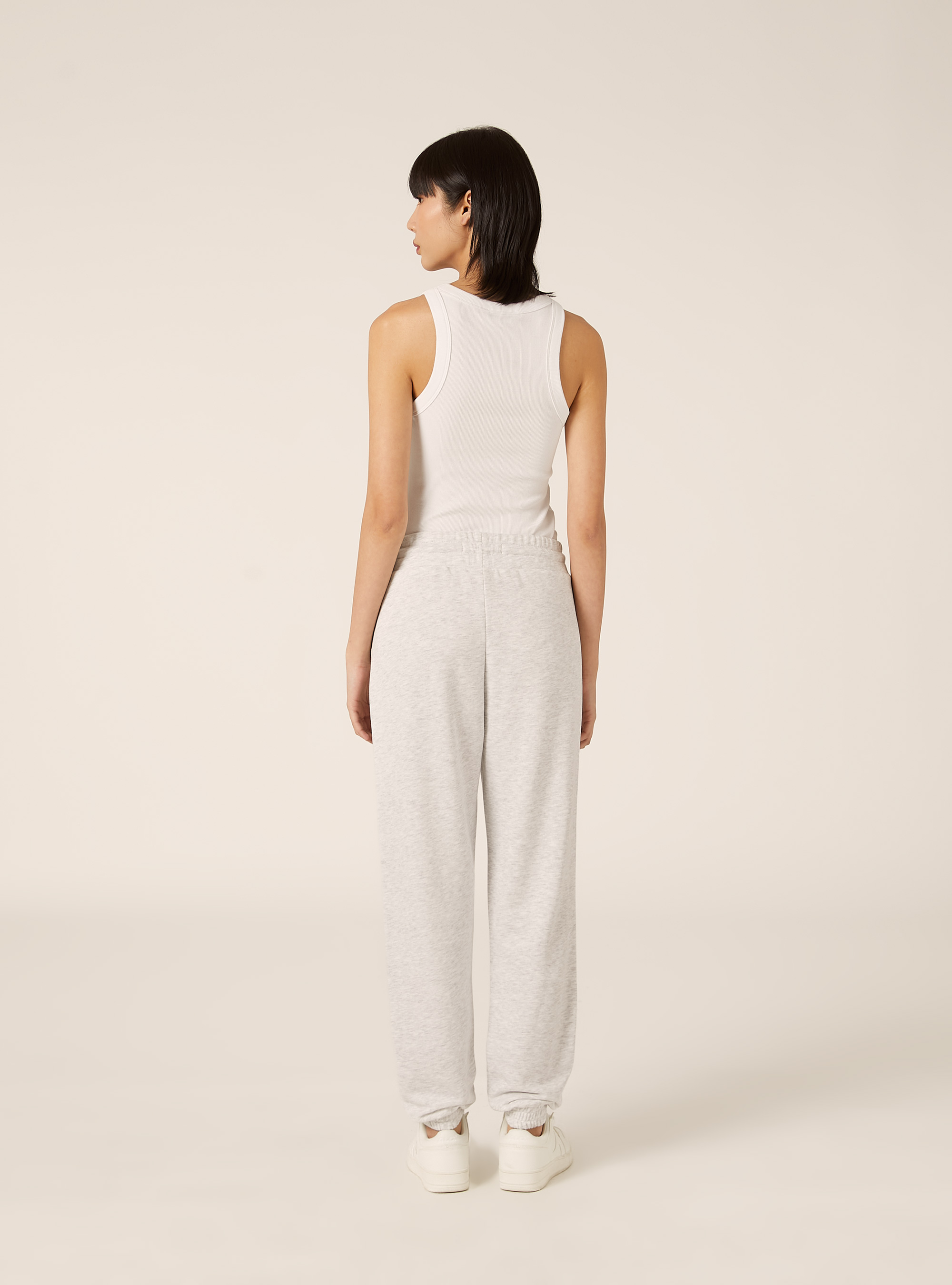Pantalon jogger en molleton, MGY3 GREY MEL LIGHT