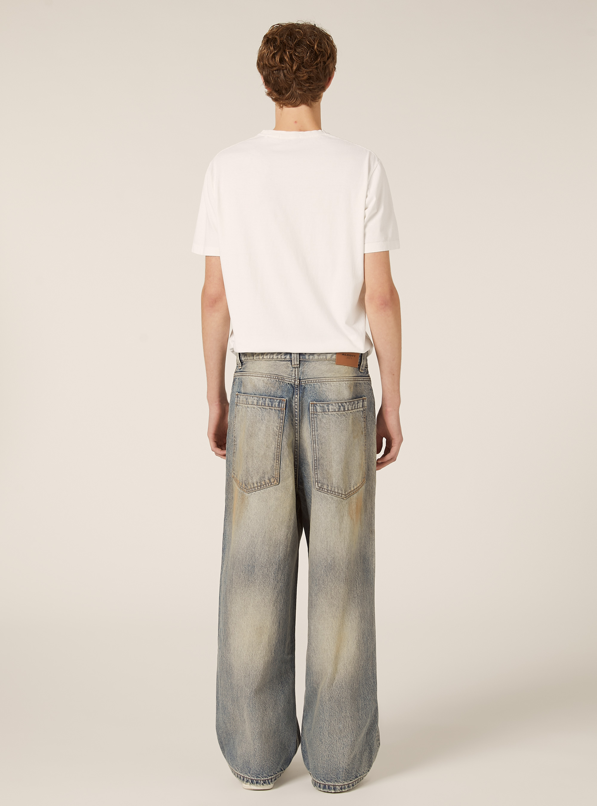 Jeans baggy effet d&eacute;lav&eacute;, D202 AZZURRE LIGHT OVERDYE