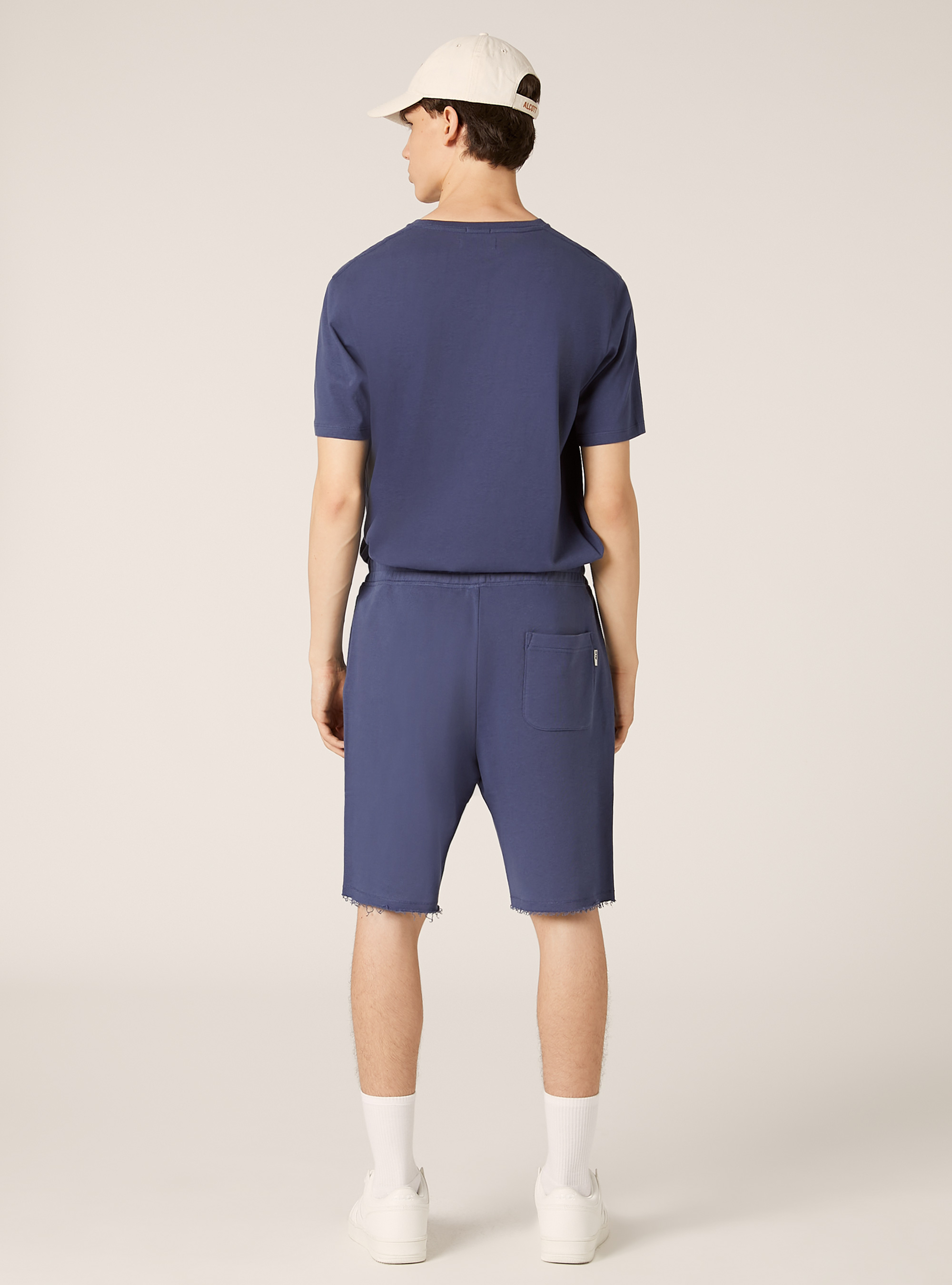 Jogger-Bermudashorts aus Baumwolle, BL3 BLUE LIGHT