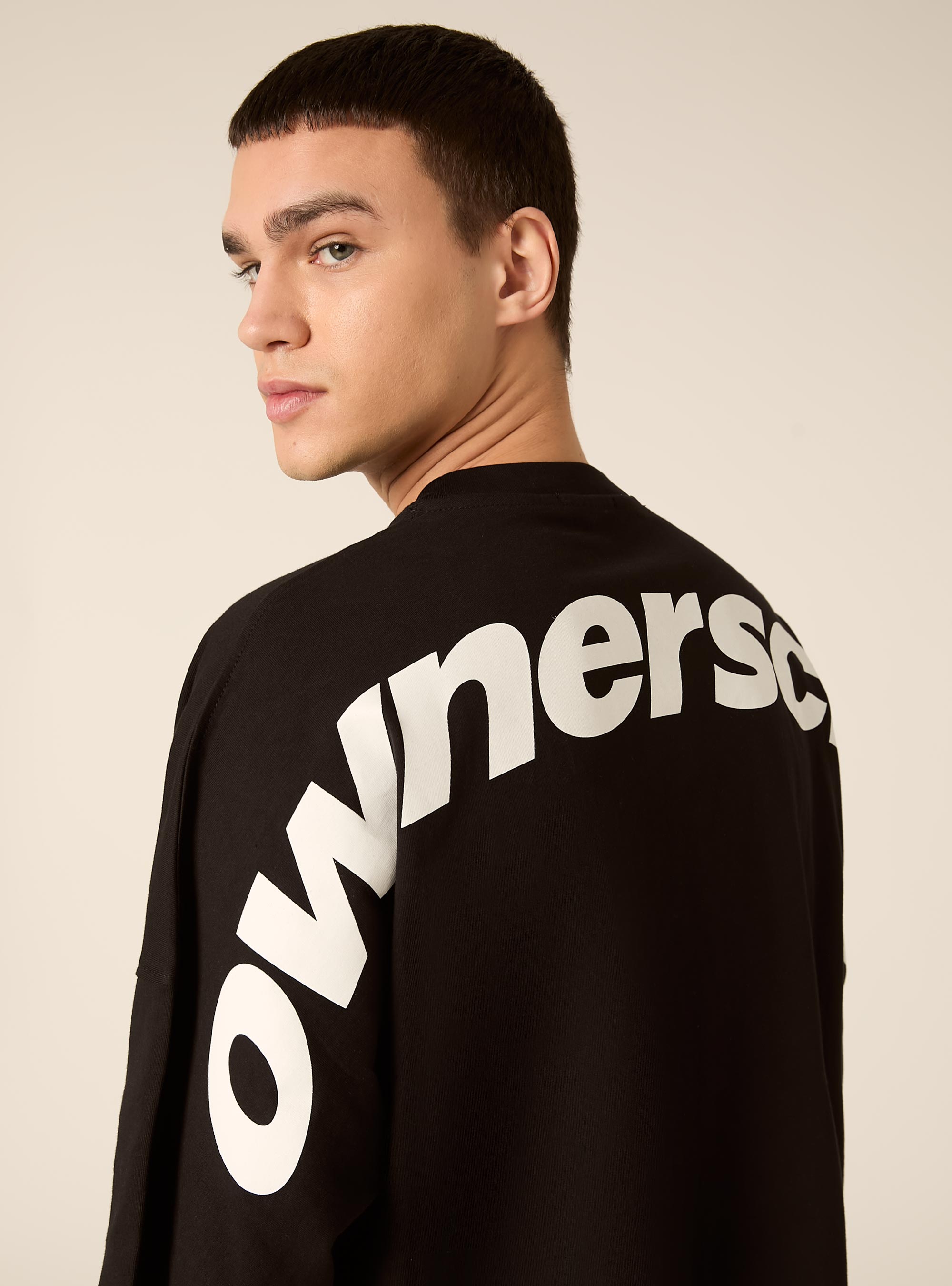T-shirt ample imprim&eacute;, BK1 BLACK