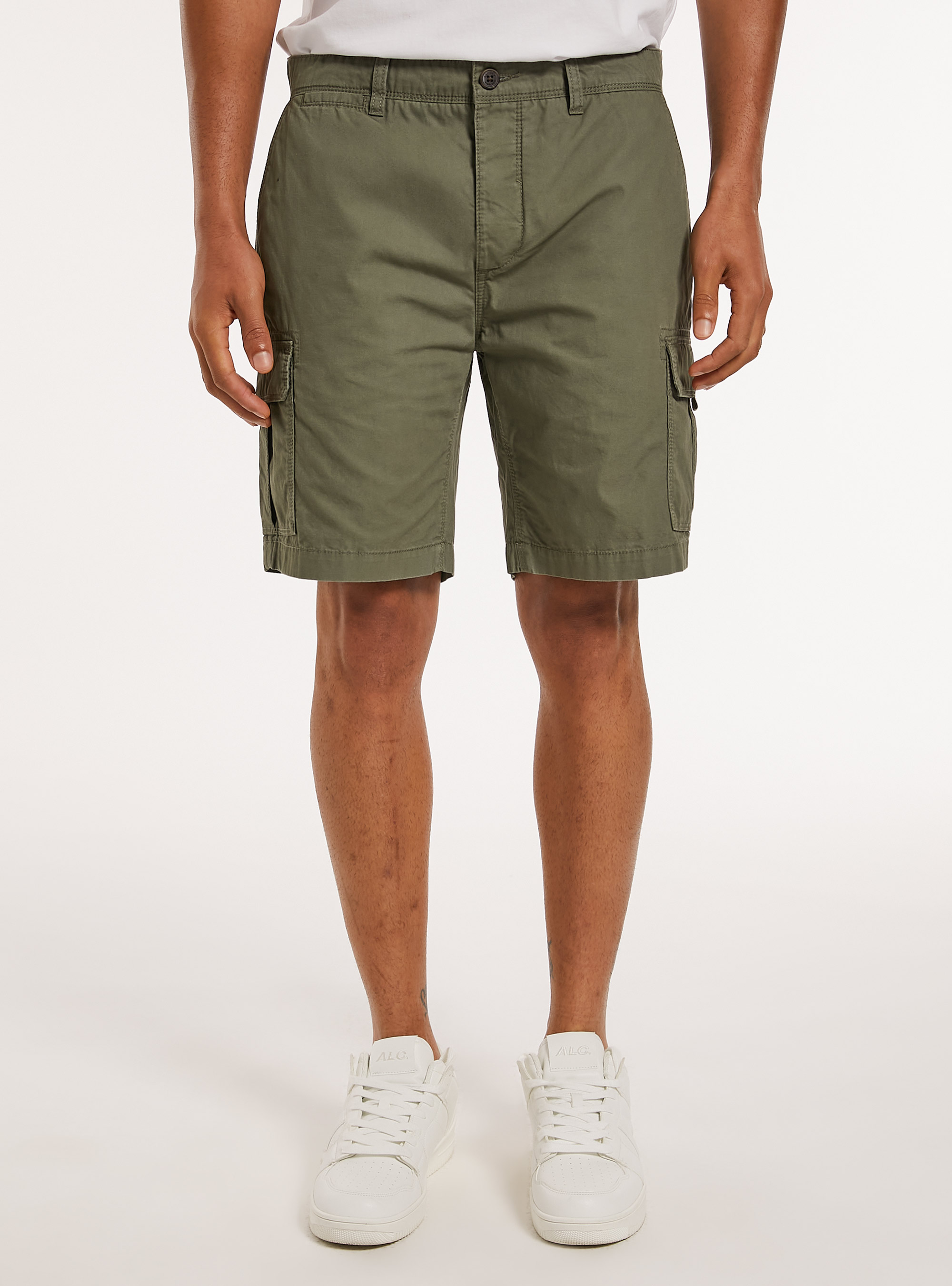 Cotton cargo bermuda shorts, KY2 KAKY MEDIUM