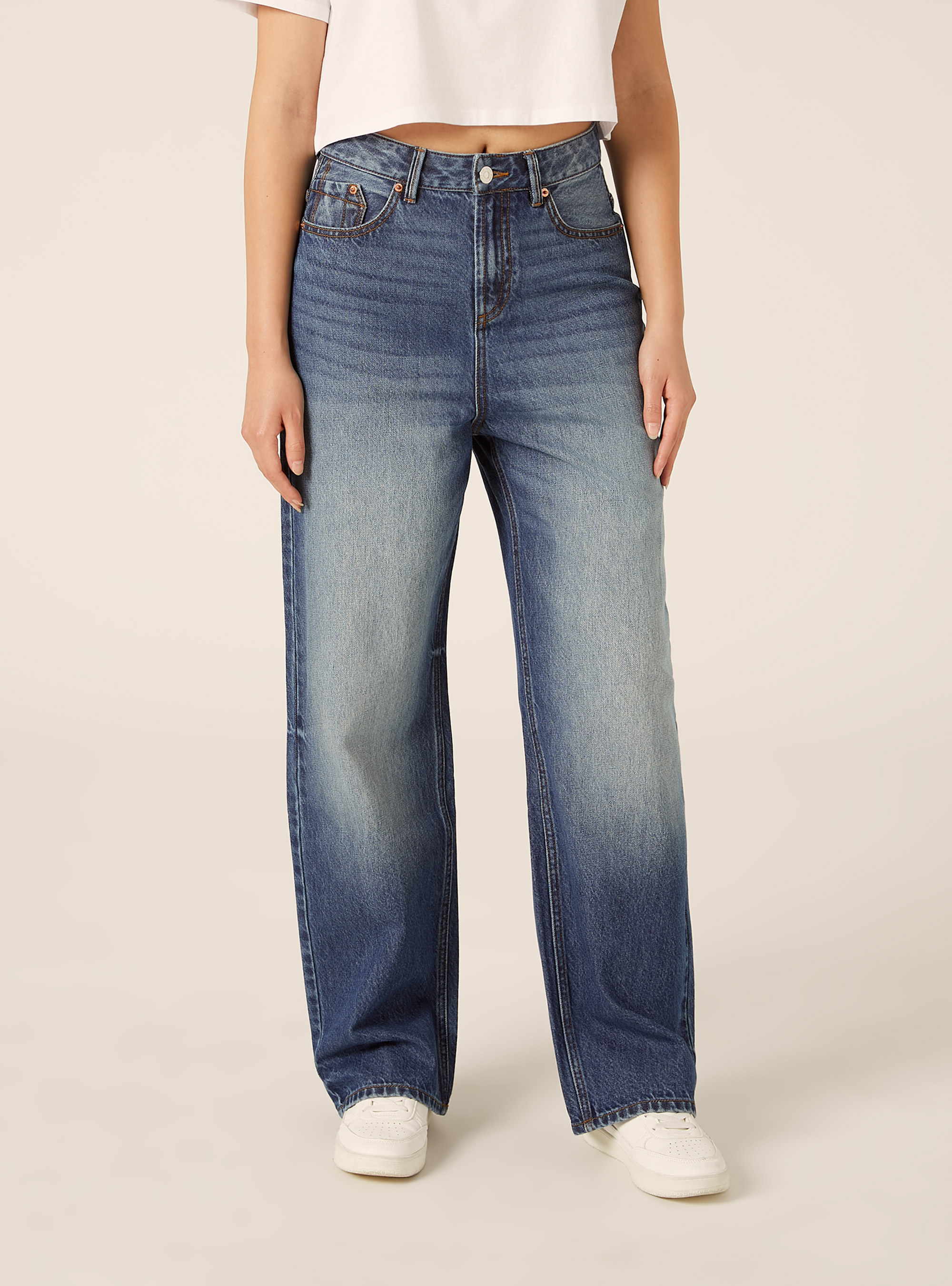 Vaqueros wide leg, D003 MEDIUM BLUE