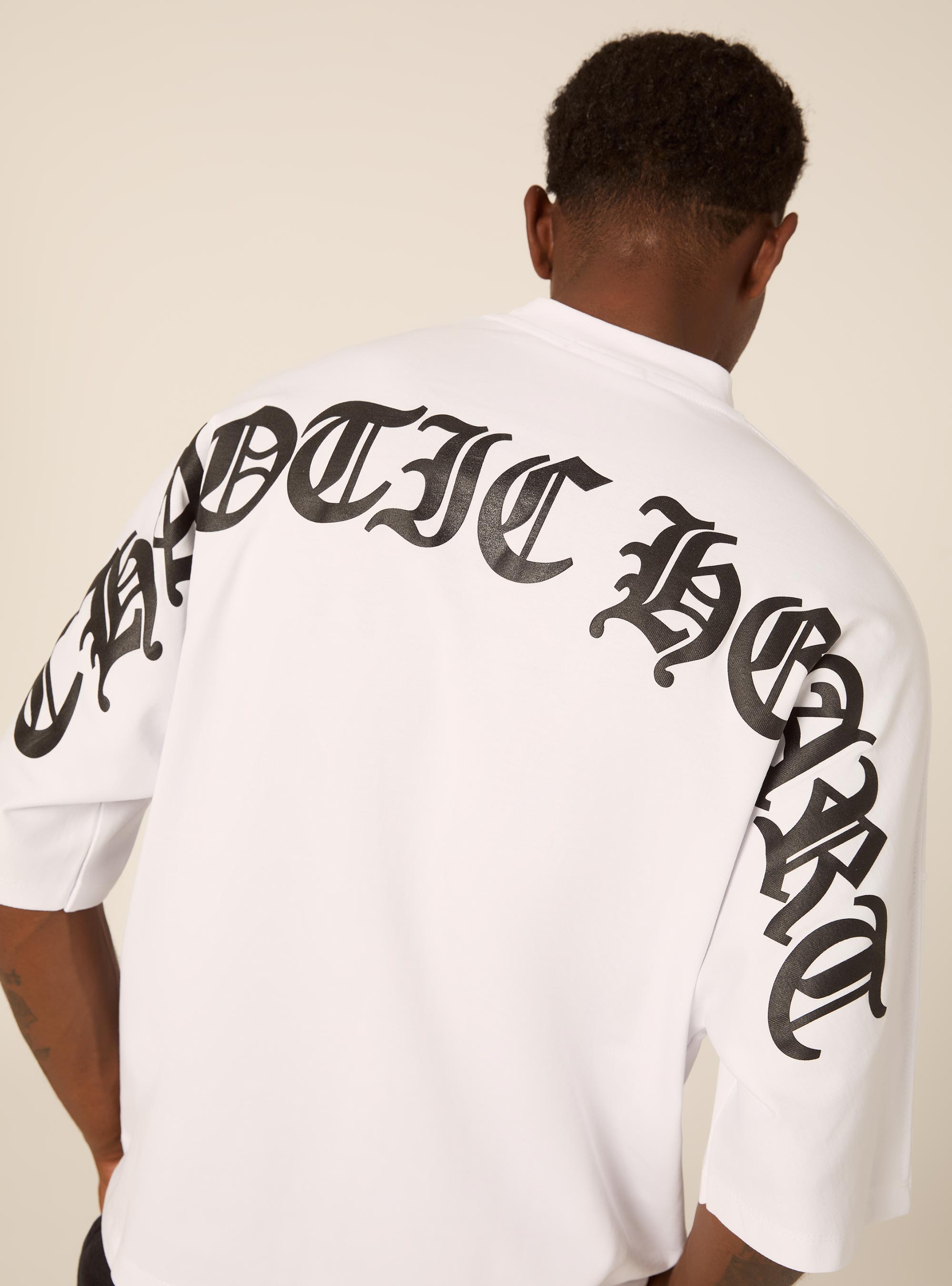 Printed Boxy Fit T-Shirt, WH2 WHITE
