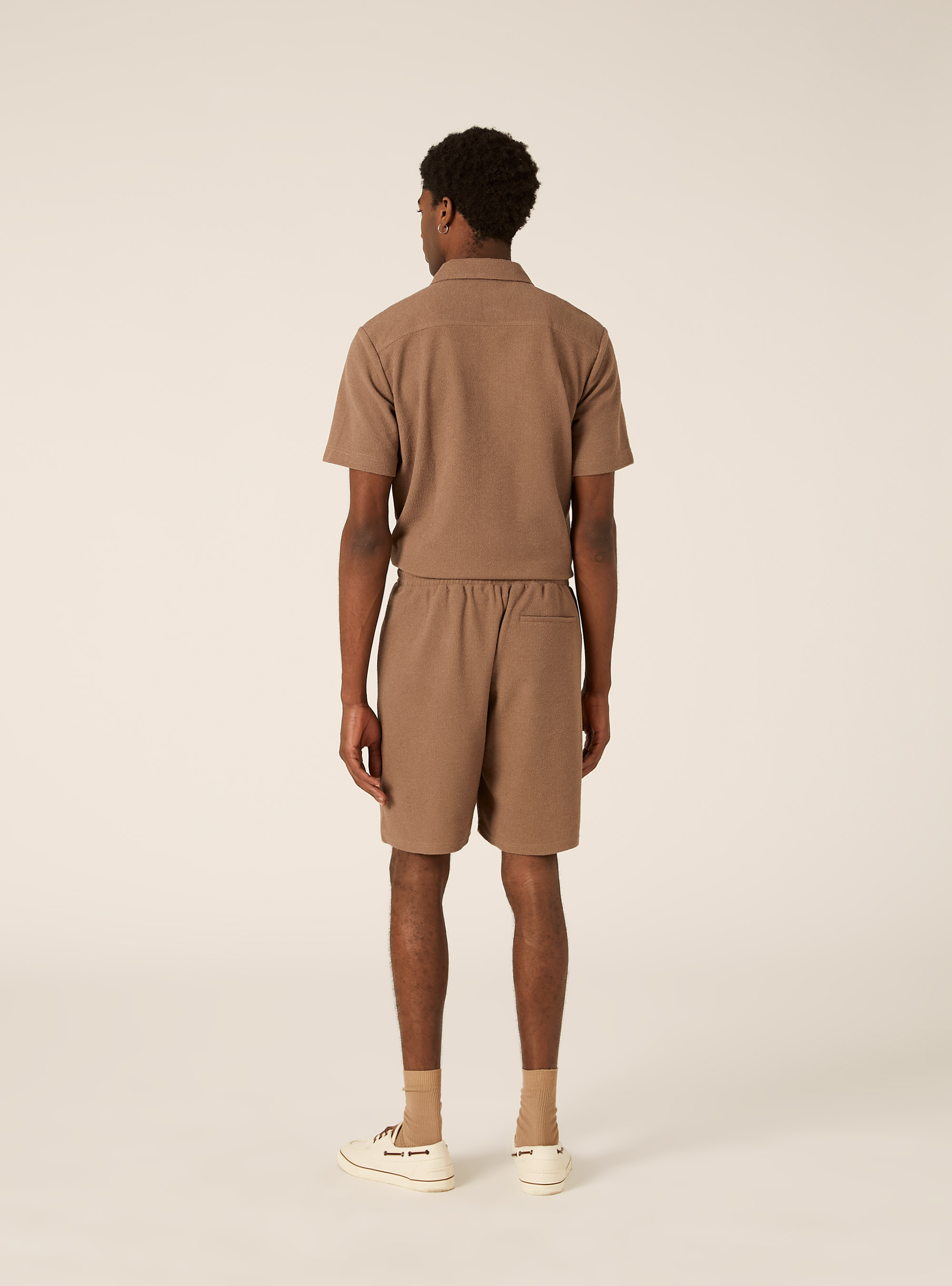 Strukturierte Baumwoll-Bermudas, BR2 BROWN MEDIUM