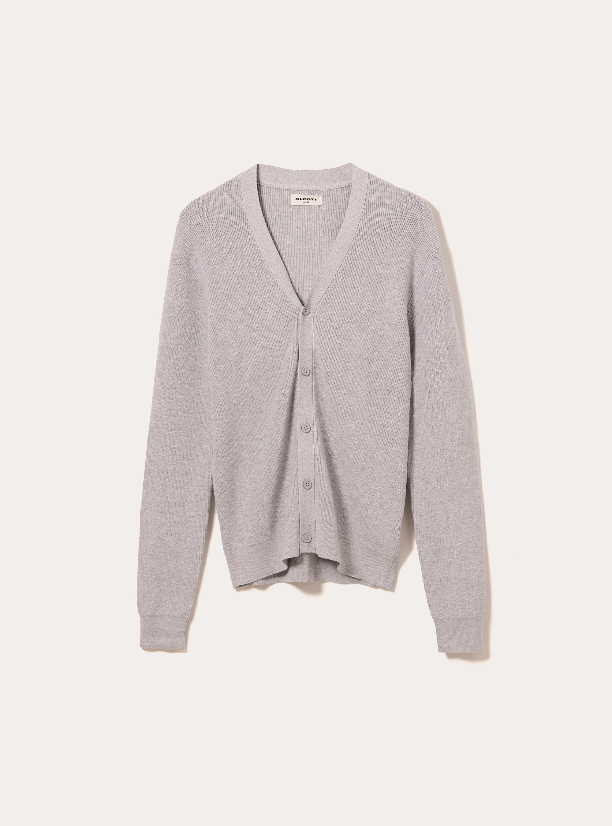 Cardigan l&eacute;ger en maille anglaise, MGY2 GREY MEL MEDIUM