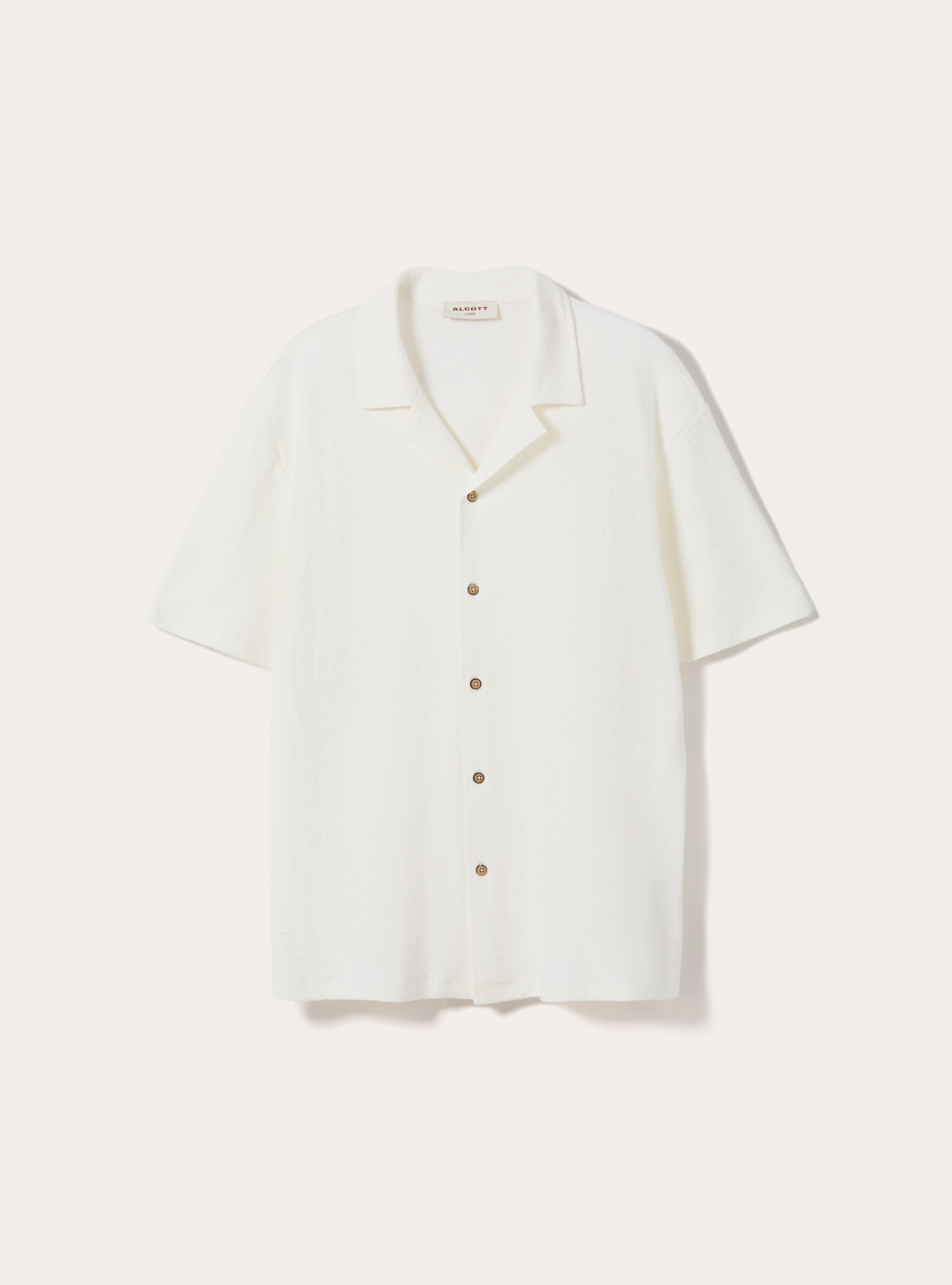 Boxy-fit textured shirt, WH2 WHITE
