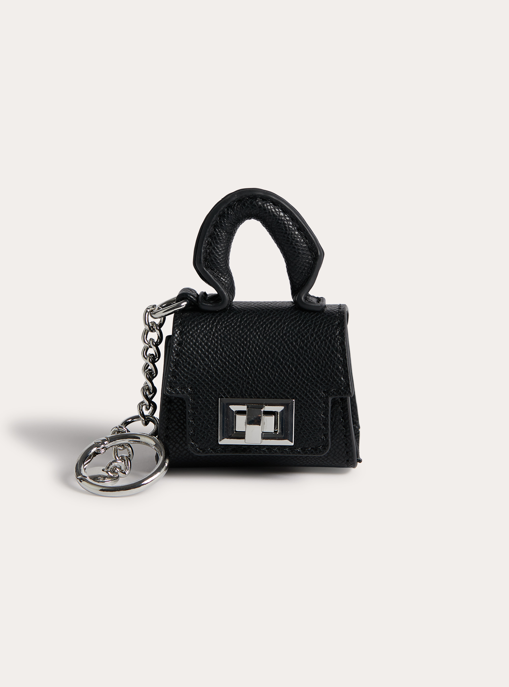 Mini bag-shaped keyring, BK1 BLACK