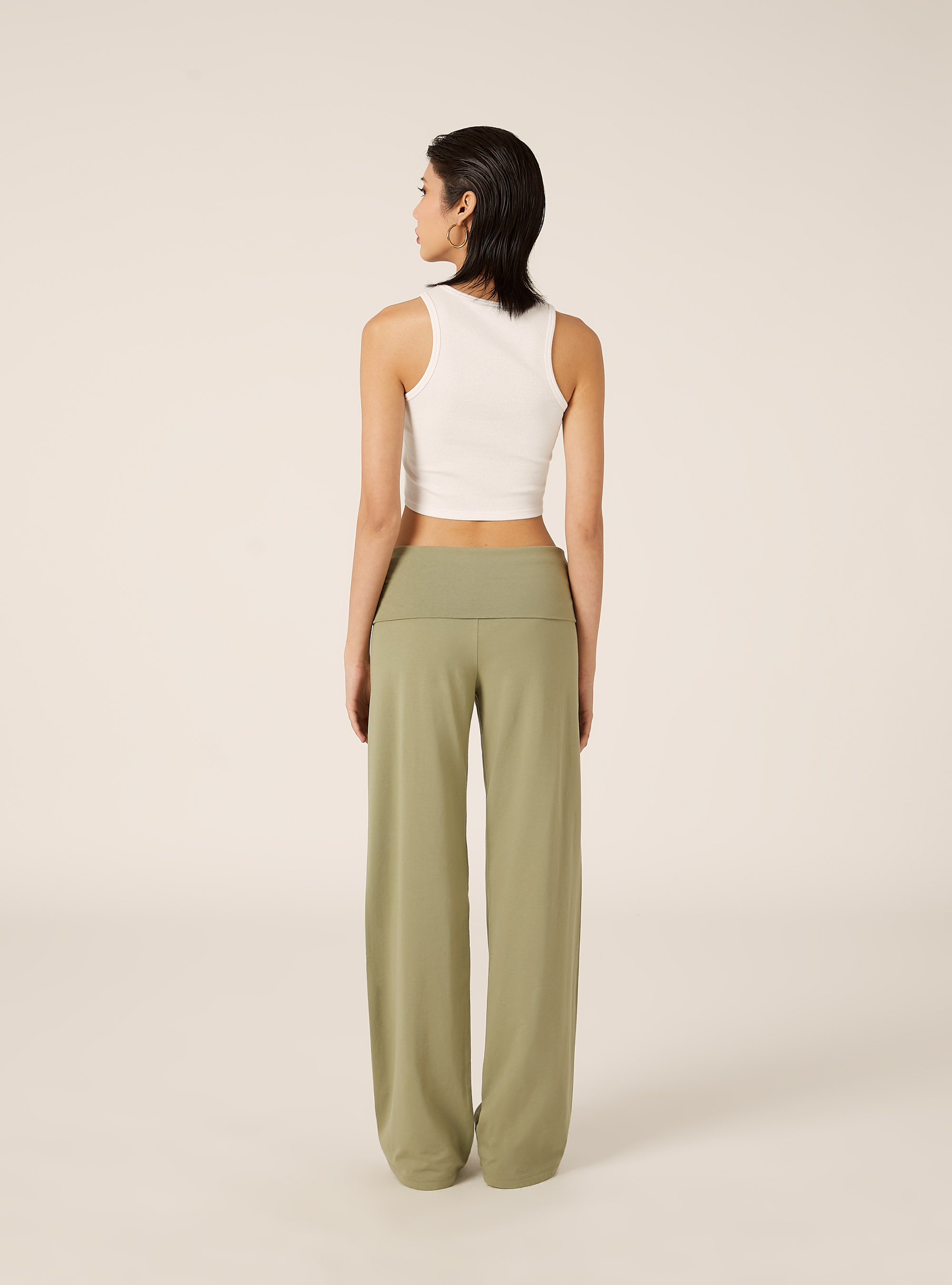 Leggings mit Umschlag an der Taille, KY2 KAKY MEDIUM