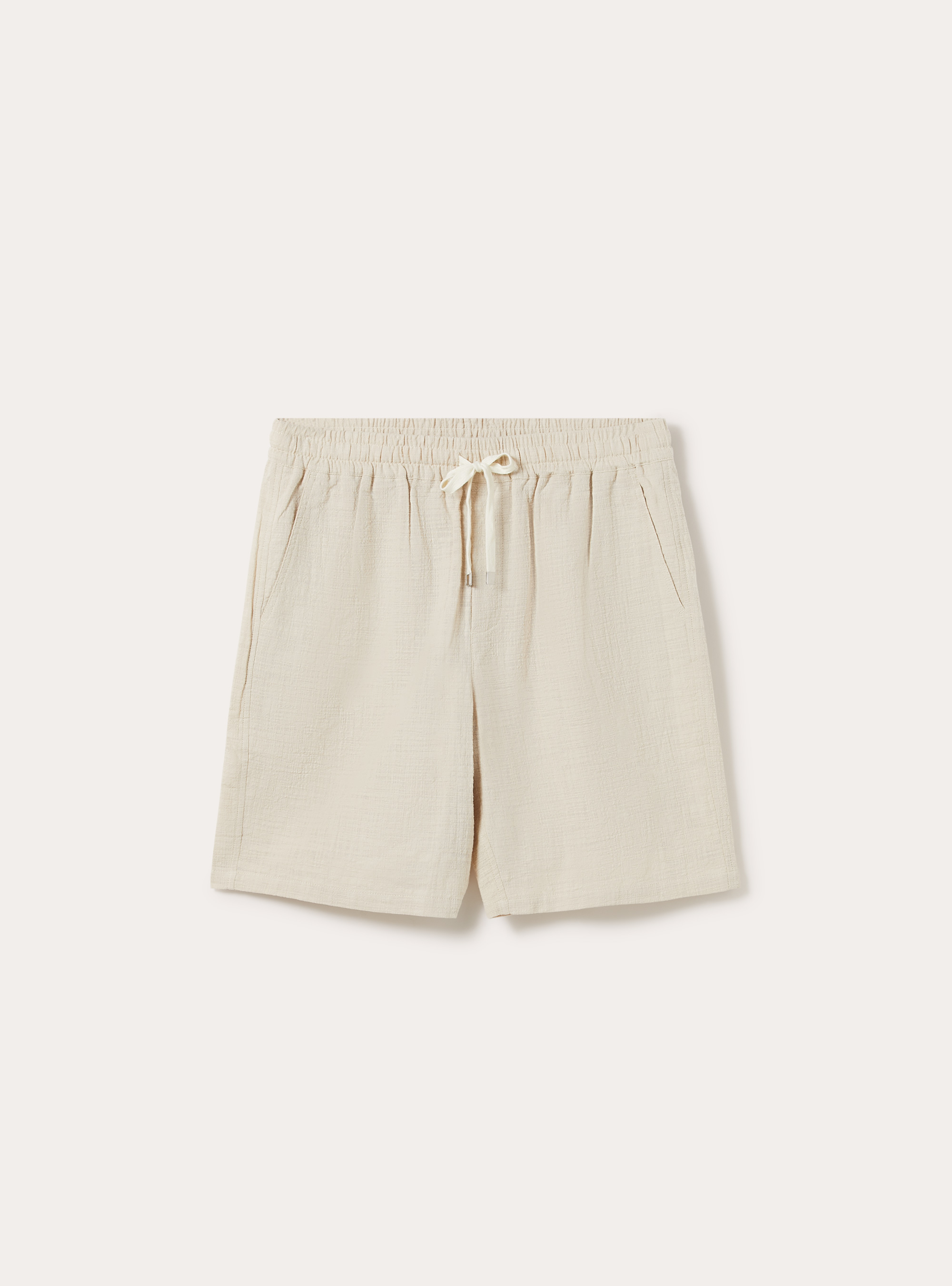 Bermudas de algod&oacute;n con cintura el&aacute;stica, BG3 BEIGE LIGHT