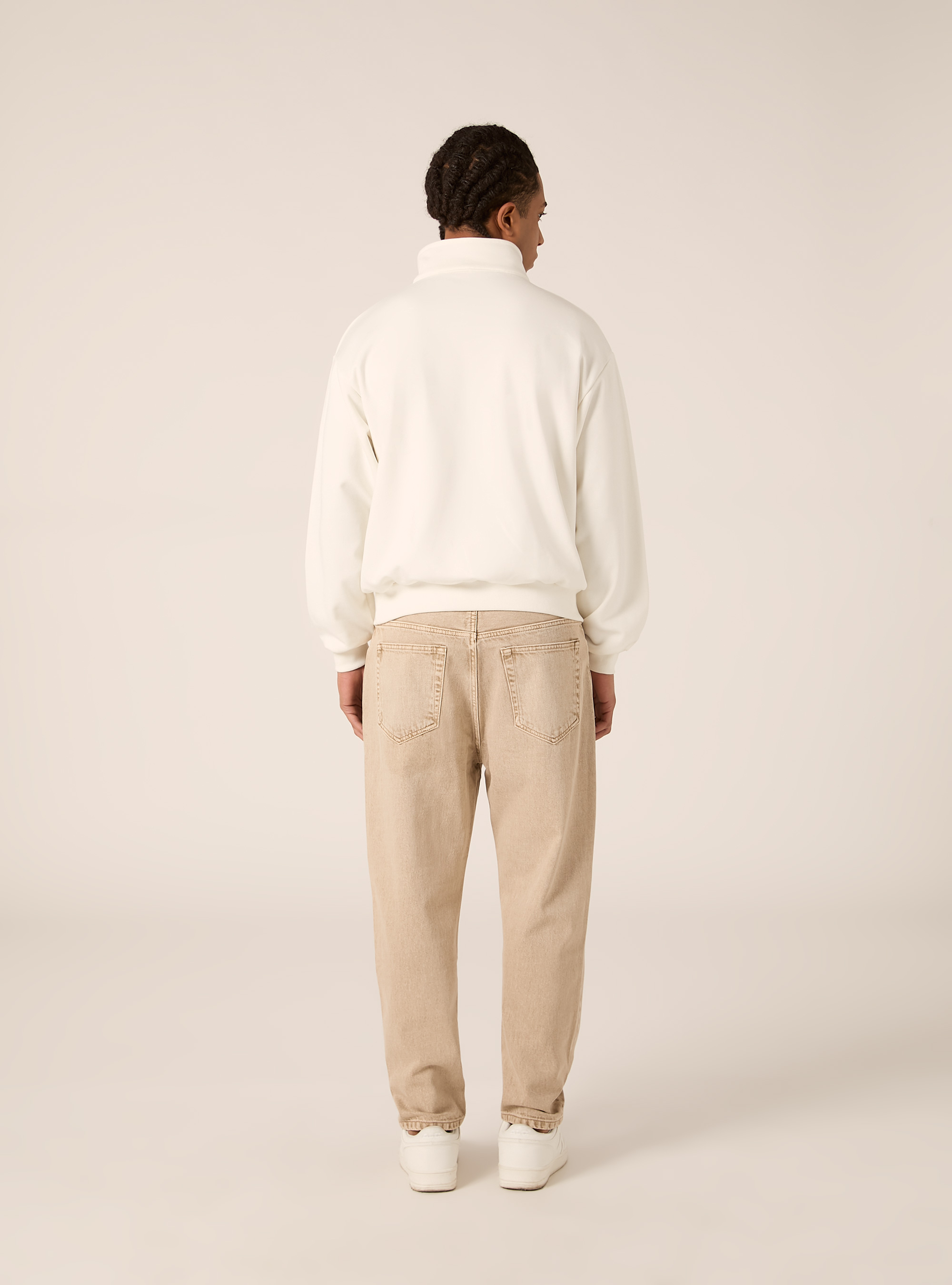 felpa box fit, OFF WHITE