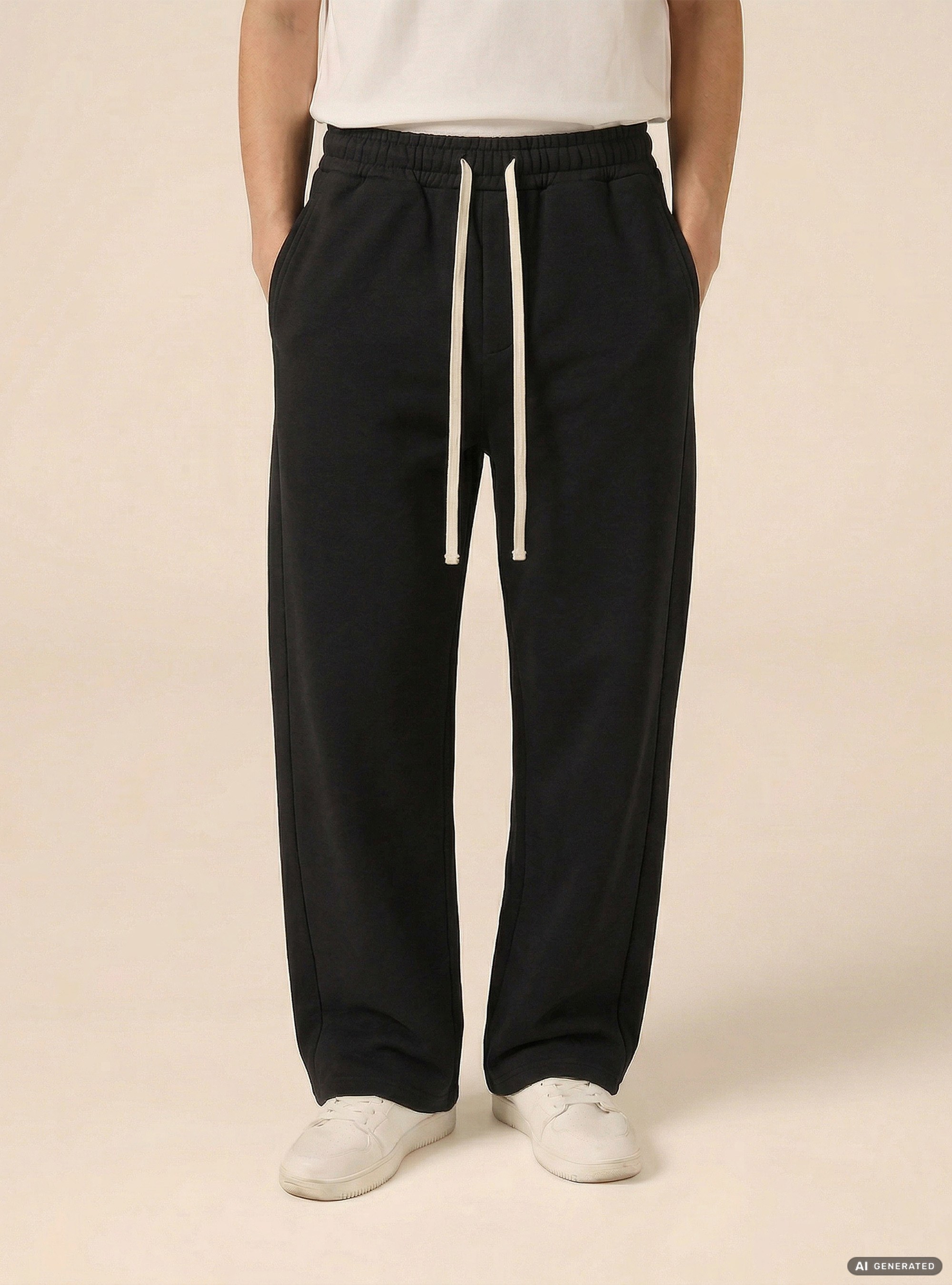 Jogger in felpa baloon fit, BK1 BLACK