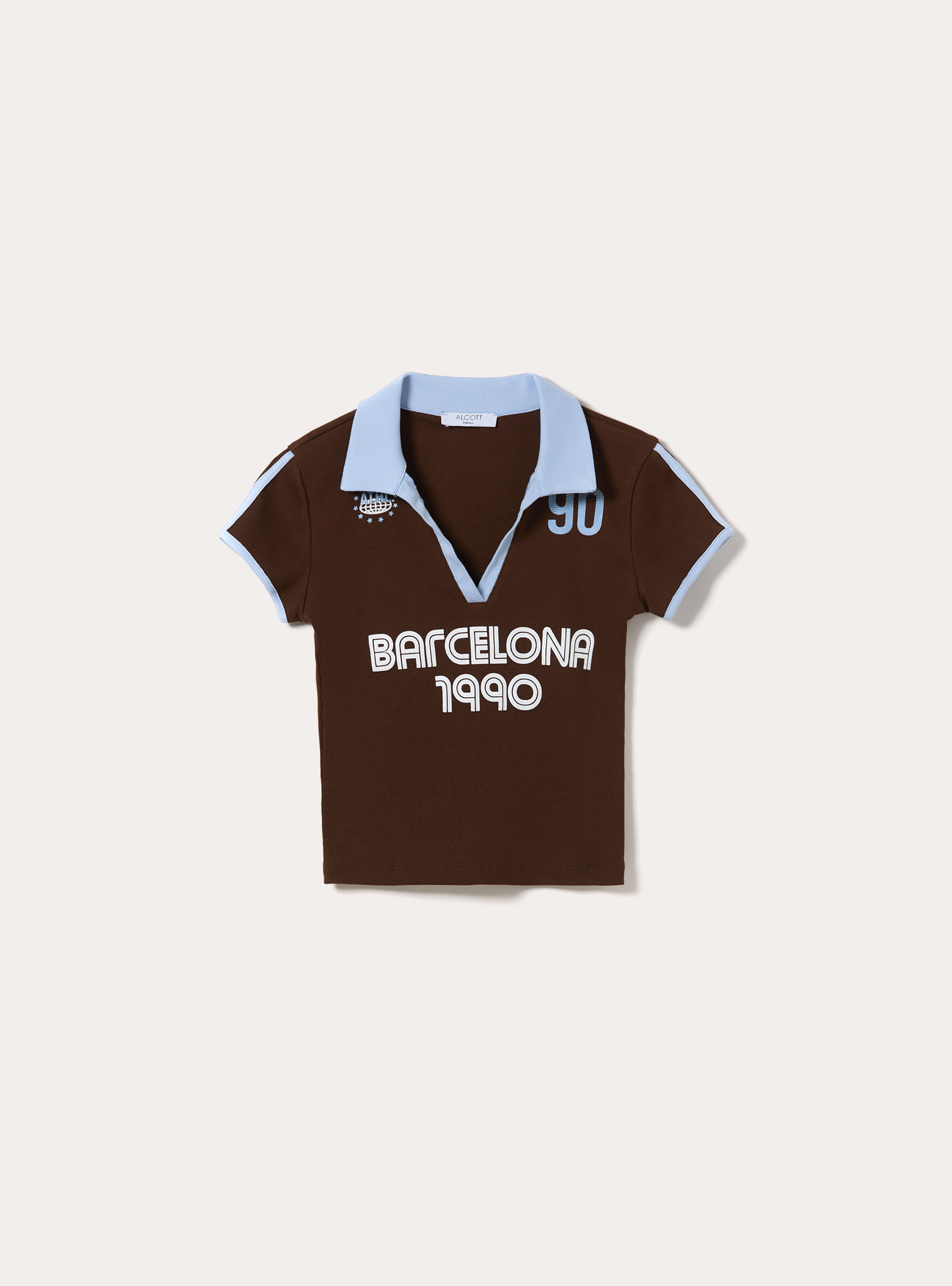 Slim Fit Short Sleeve Graphic Polo Shirt, BR1 BROWN DARK