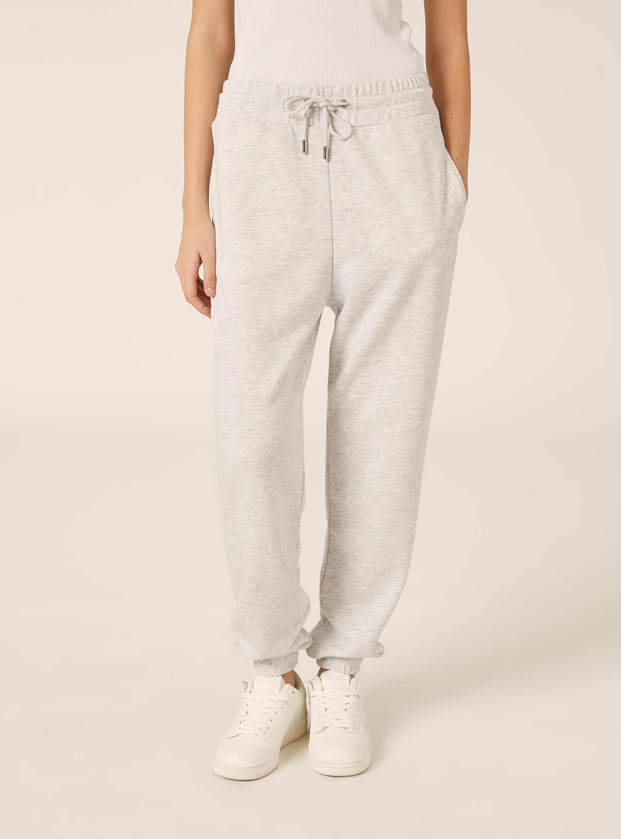 Pantalon jogger en molleton, MGY3 GREY MEL LIGHT