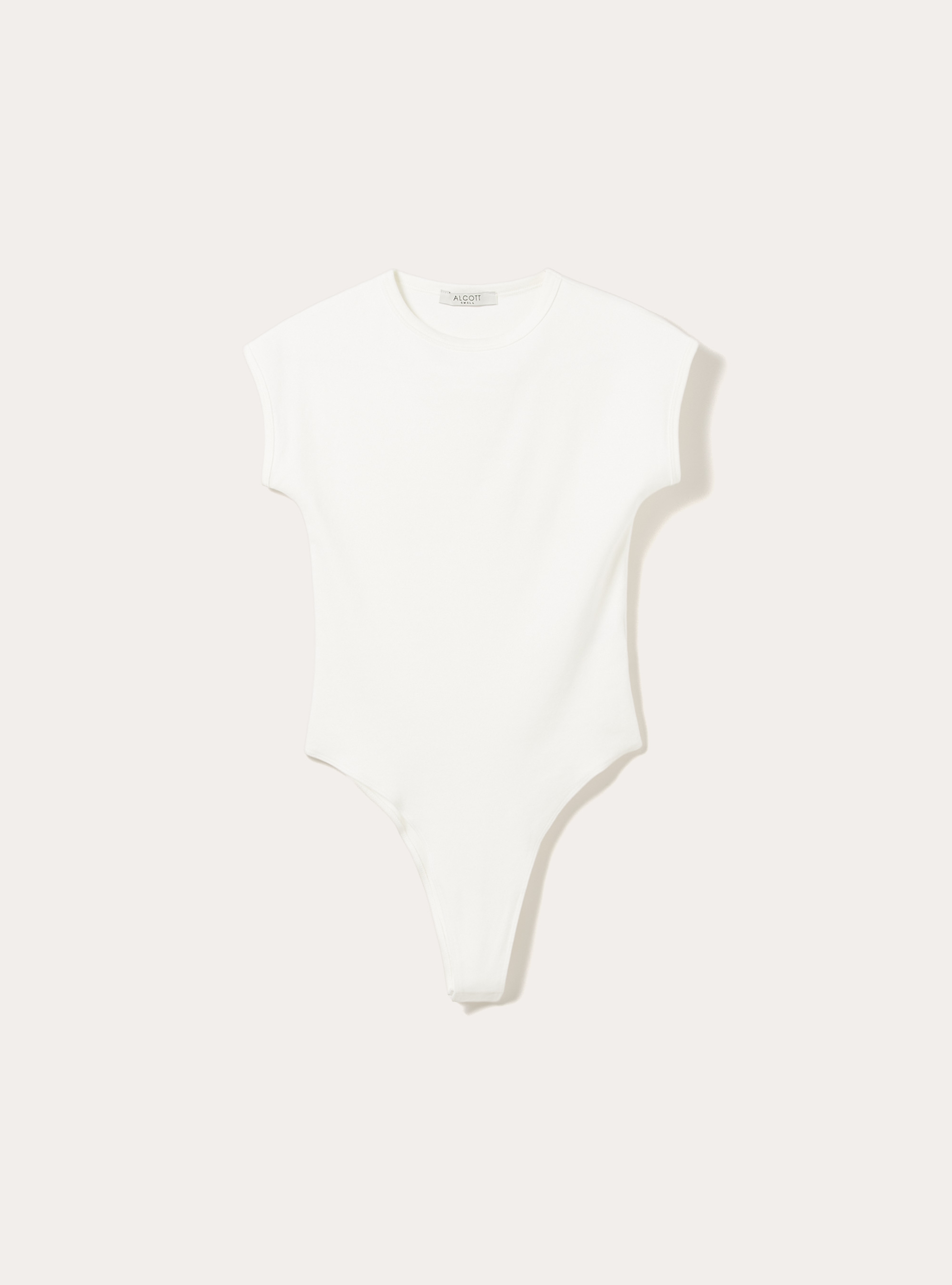 Body de algod&oacute;n el&aacute;stico acanalado, WH2 WHITE