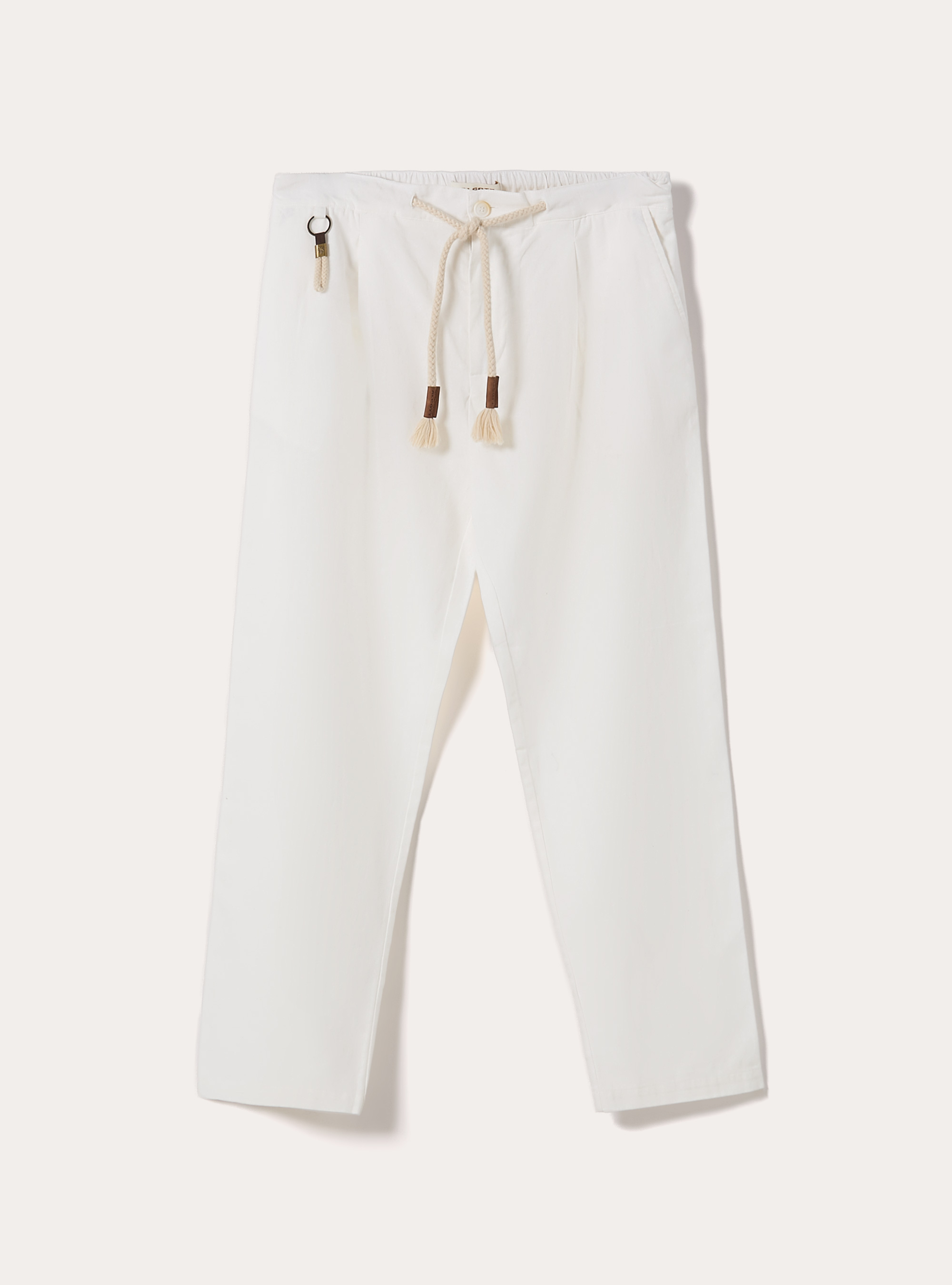 Linen-blend jogger pants, WH1 OFF WHITE