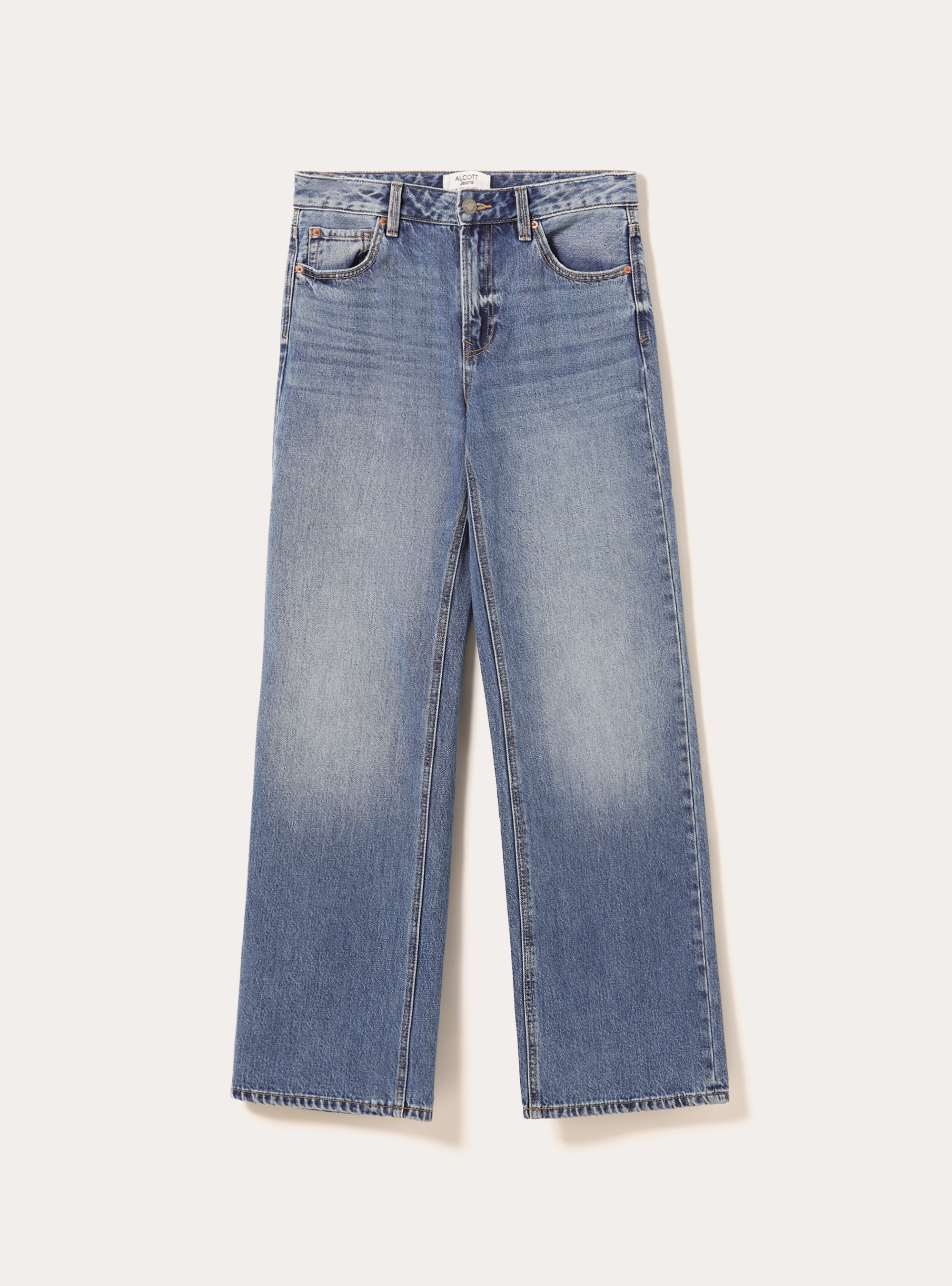 Jeans mit gerader Passform, D003 MEDIUM BLUE