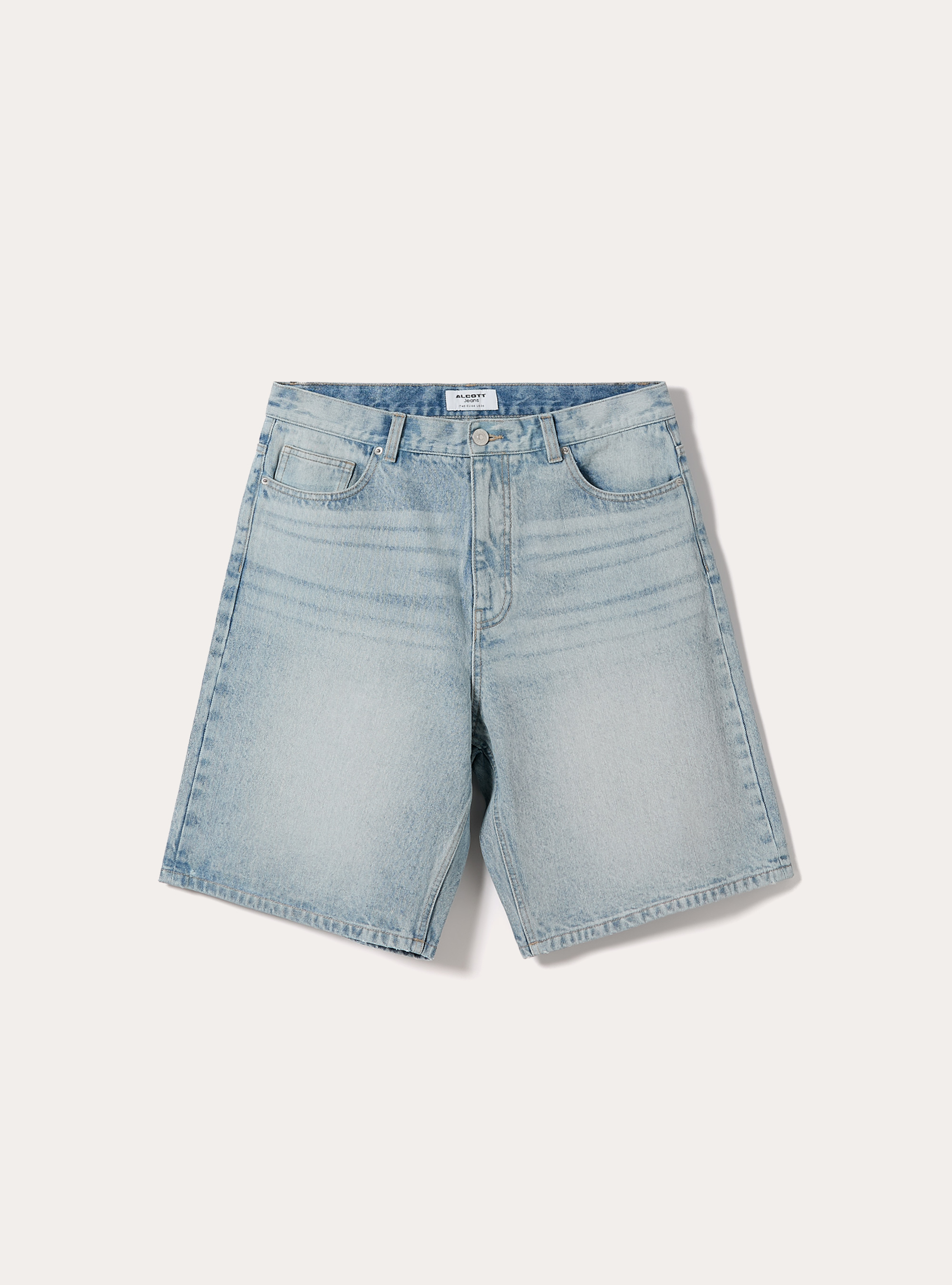 Bermuda ample en denim, D008 SUPER LIGHT BLUE