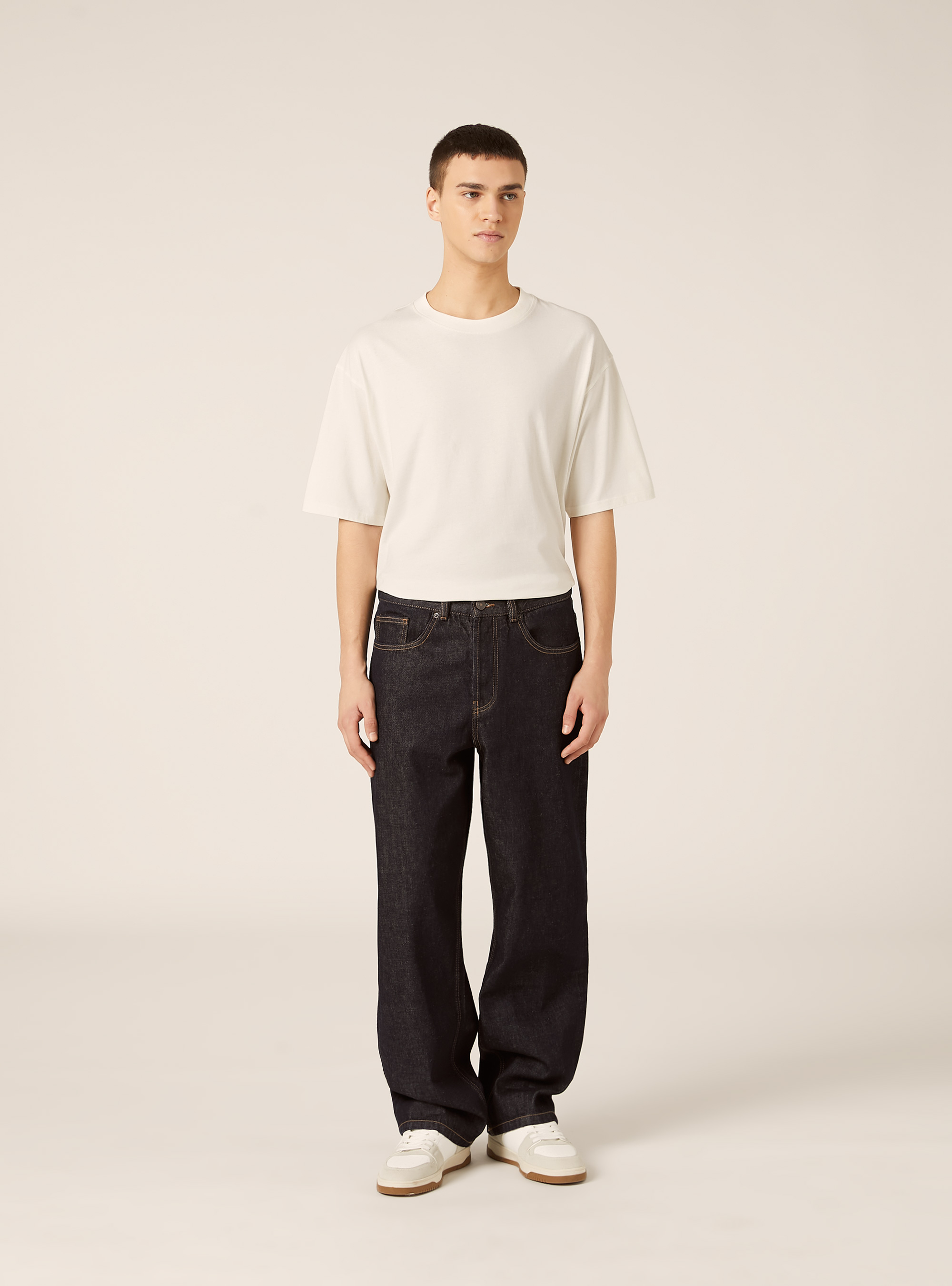 Jeans mit geradem Schnitt, D001 DEEP BLUE