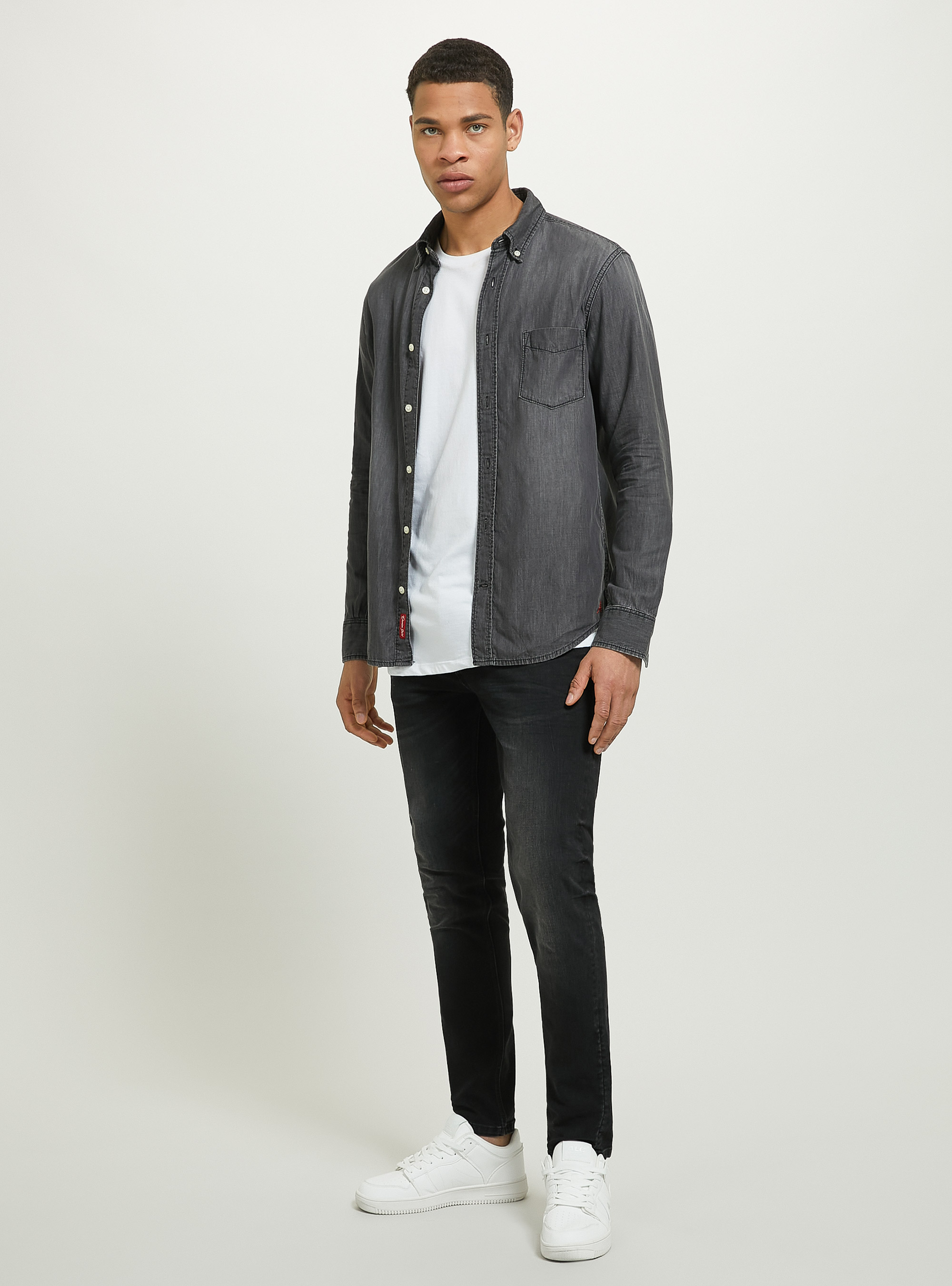 Denim-Hemd, D000 BLACK