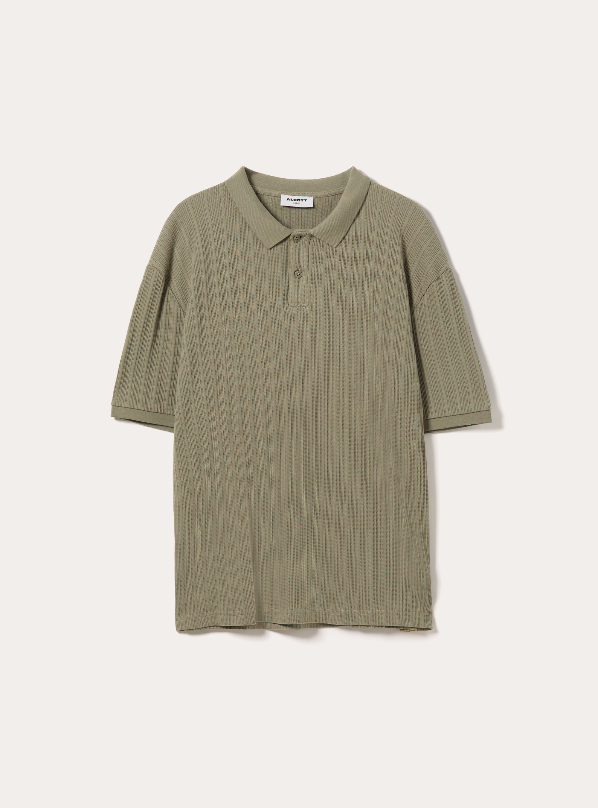 Regular Fit Structured Jersey Polo Shirt, KY3 KAKY LIGHT