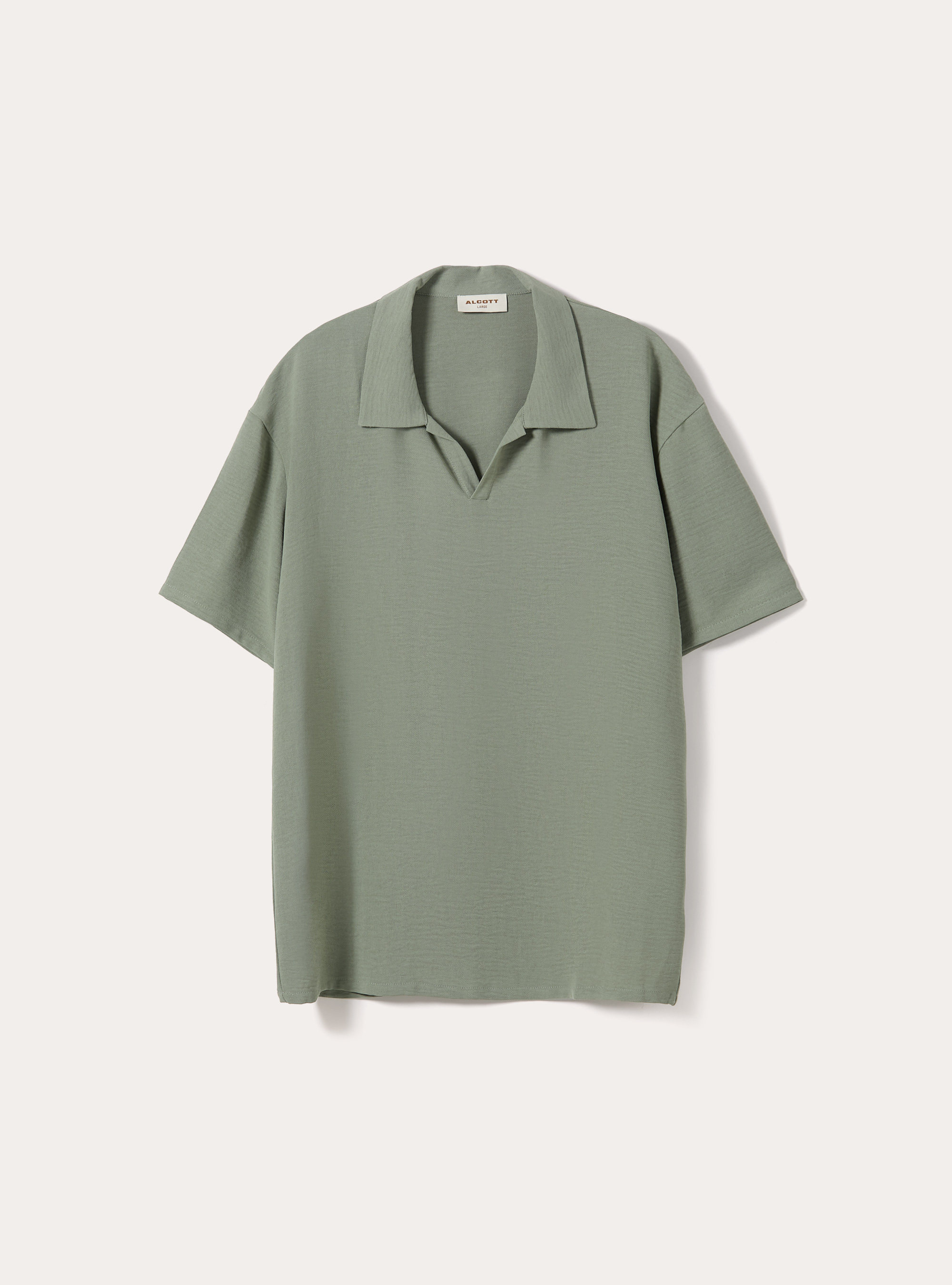 Polo b&aacute;sico de crep&eacute;, KY2 KAKY MEDIUM