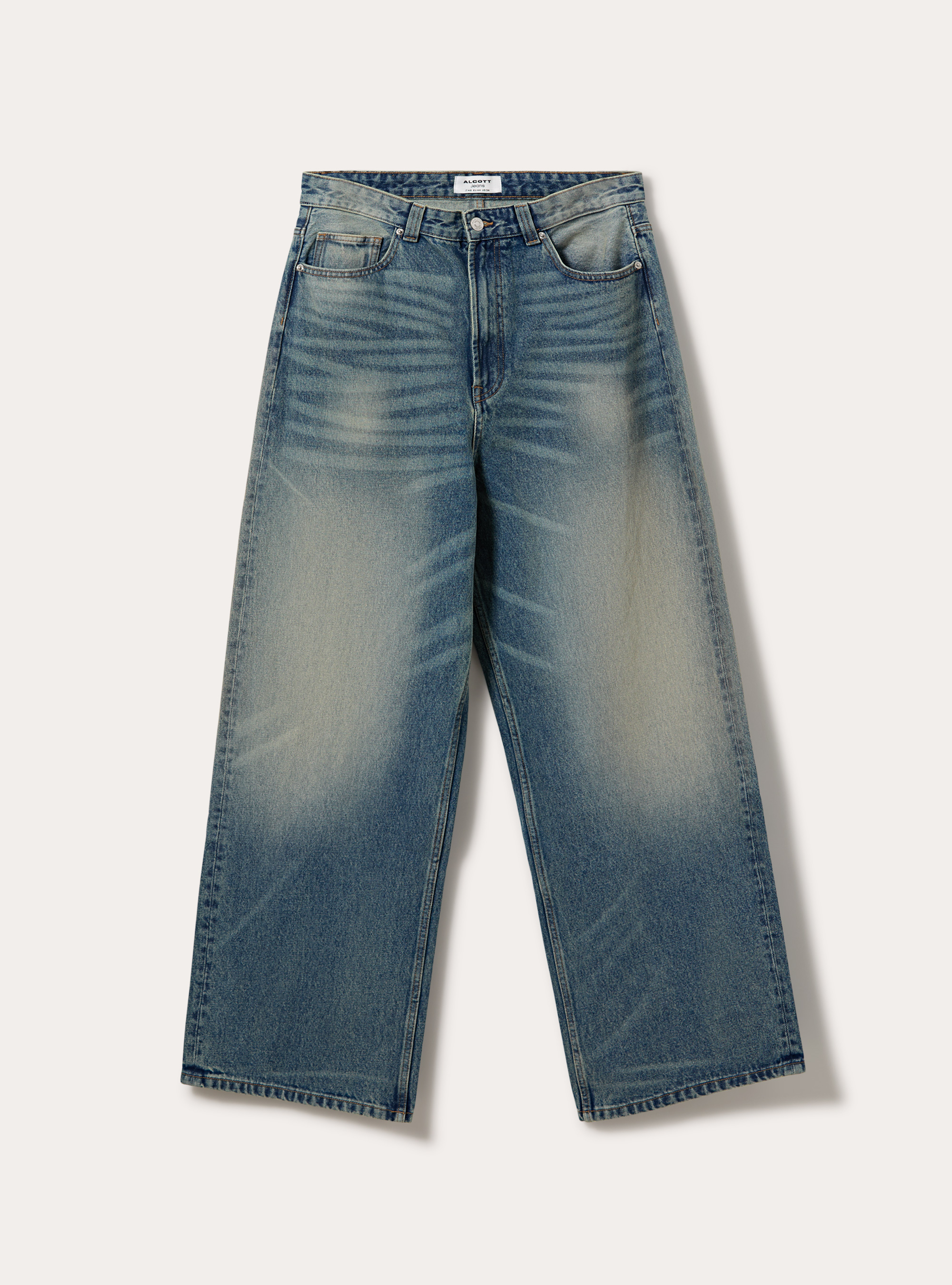 Jeans baggy fit, D004 MEDIUM LIGHT BLUE