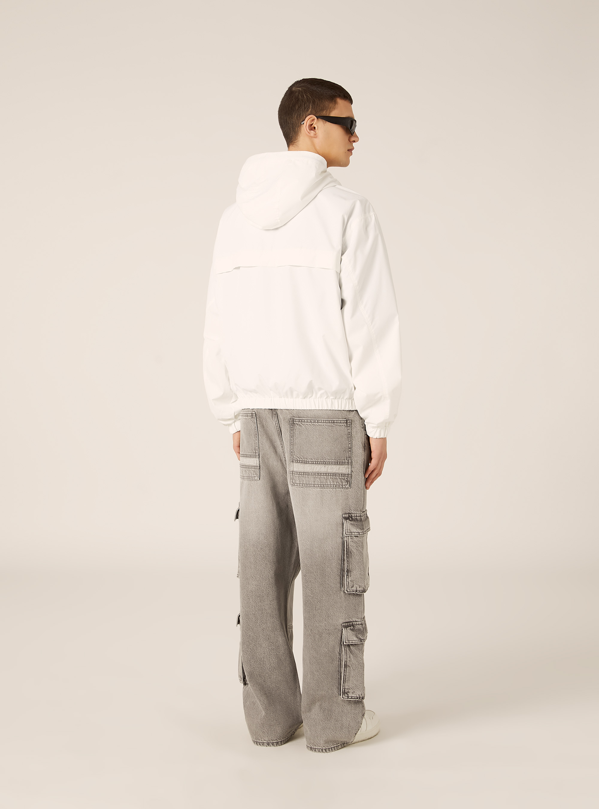 Windproof jacket in technical fabric, WH2 WHITE