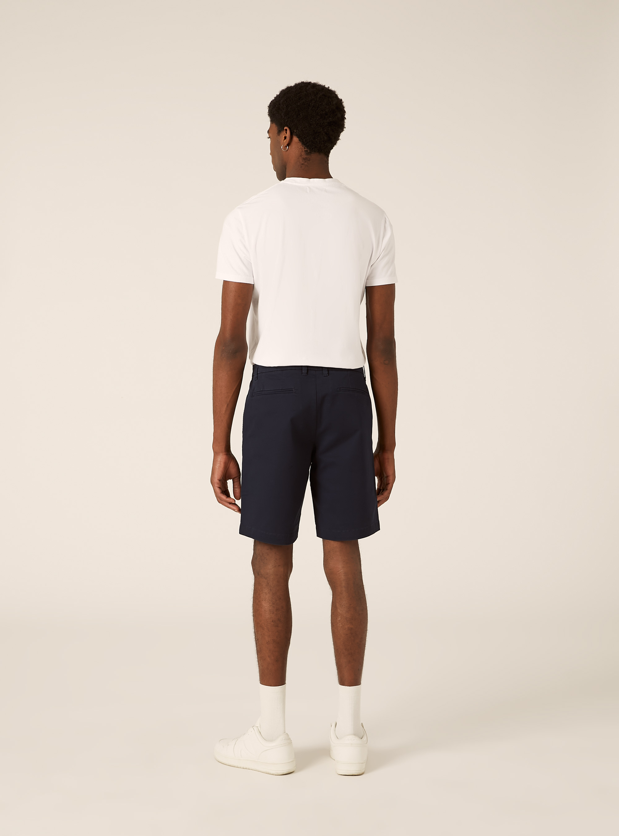 Twill Chino Bermuda Shorts, BL1 BLUE DARK