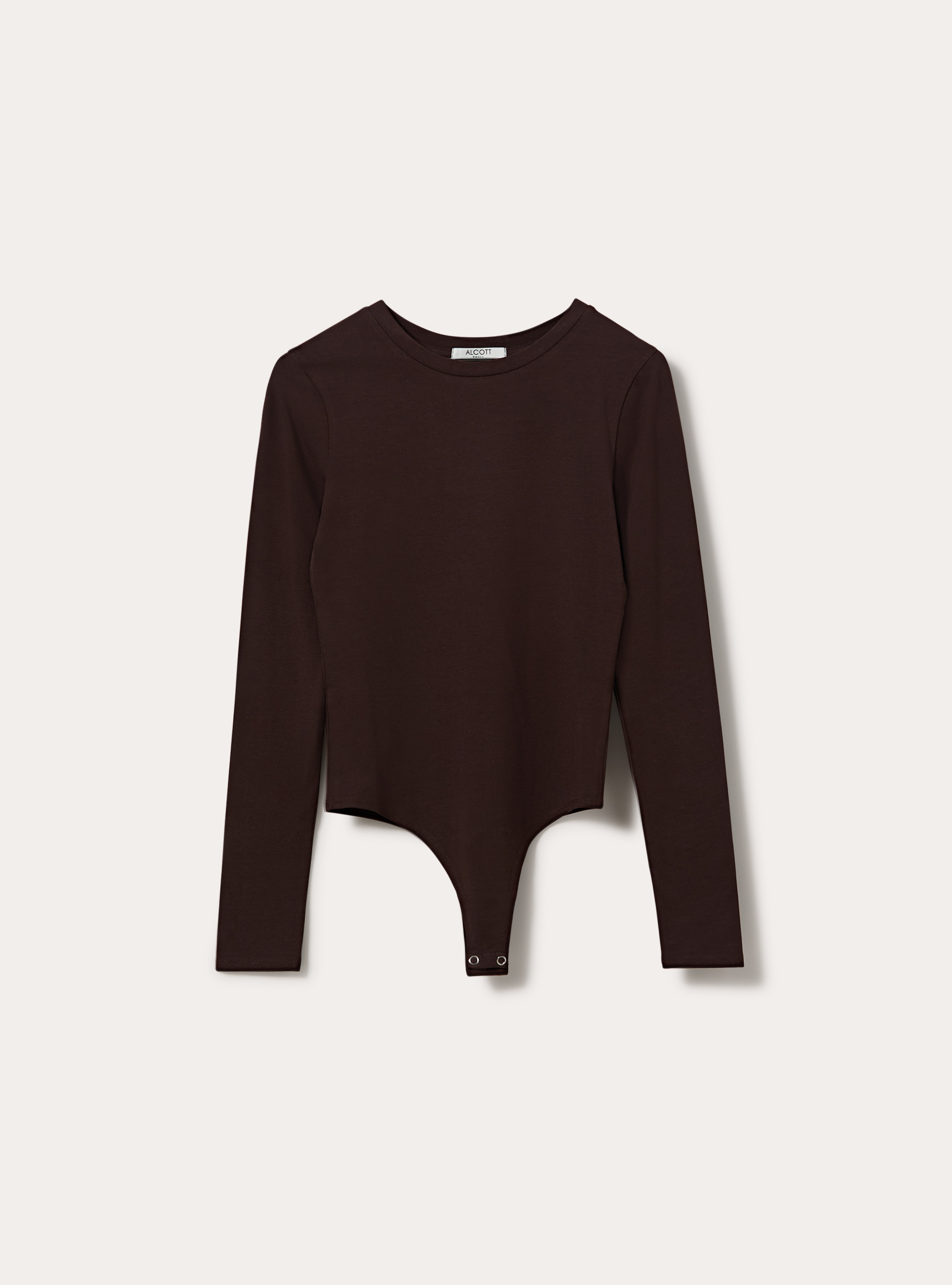 Long Sleeve Crew Neck Body, BR1 BROWN DARK