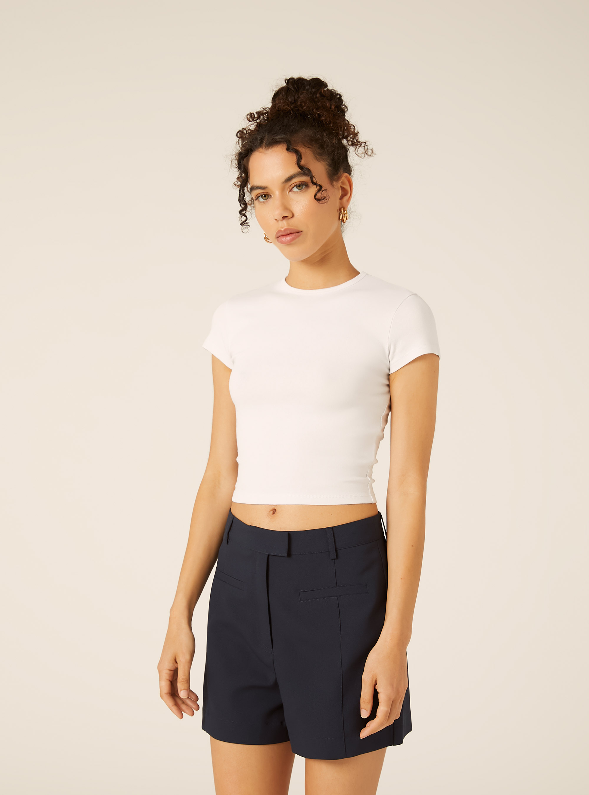 Slim Fit Short Sleeve T-Shirt, WH3 WHITE