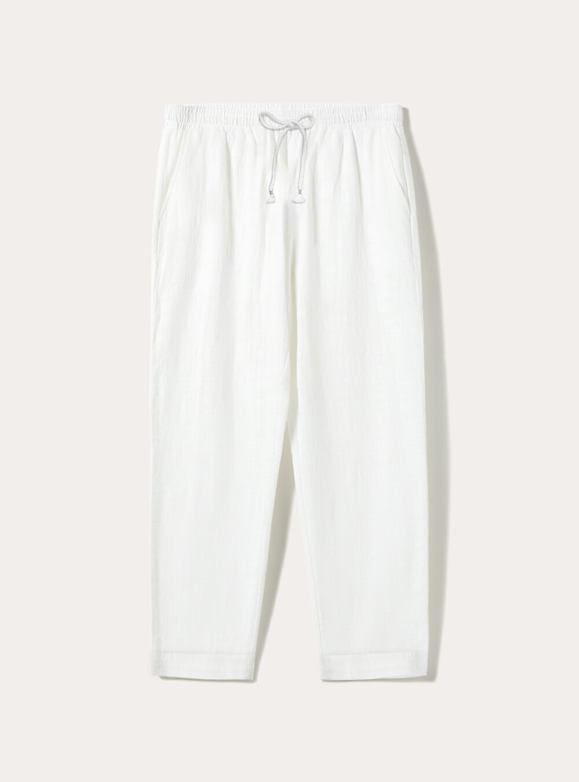 Pantalon de jogging l&eacute;ger avec &eacute;lastique, WH2 WHITE