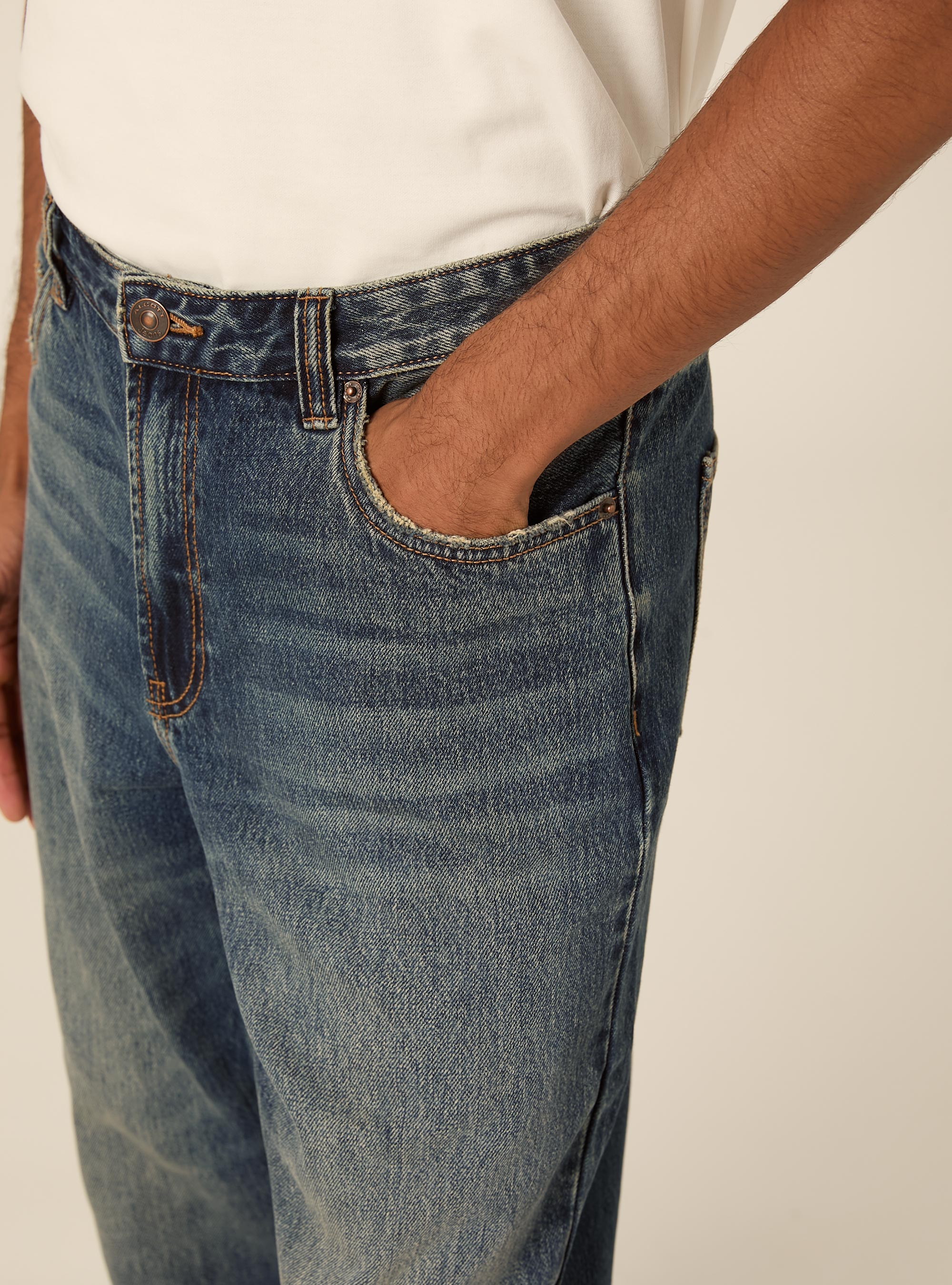 Straight fit jeans, D100 BLUE DARK OVERDYE